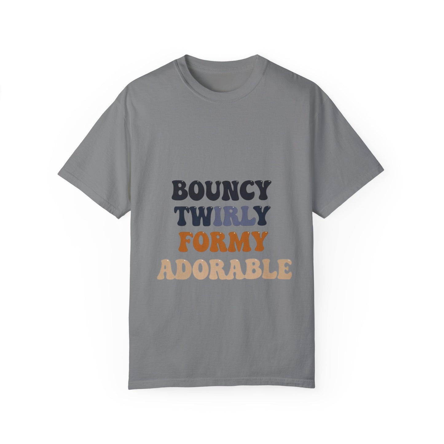 Bouncy Twirly Adorable T-Shirt – Men Garment-Dyed Tee for Fun Lovin' Souls