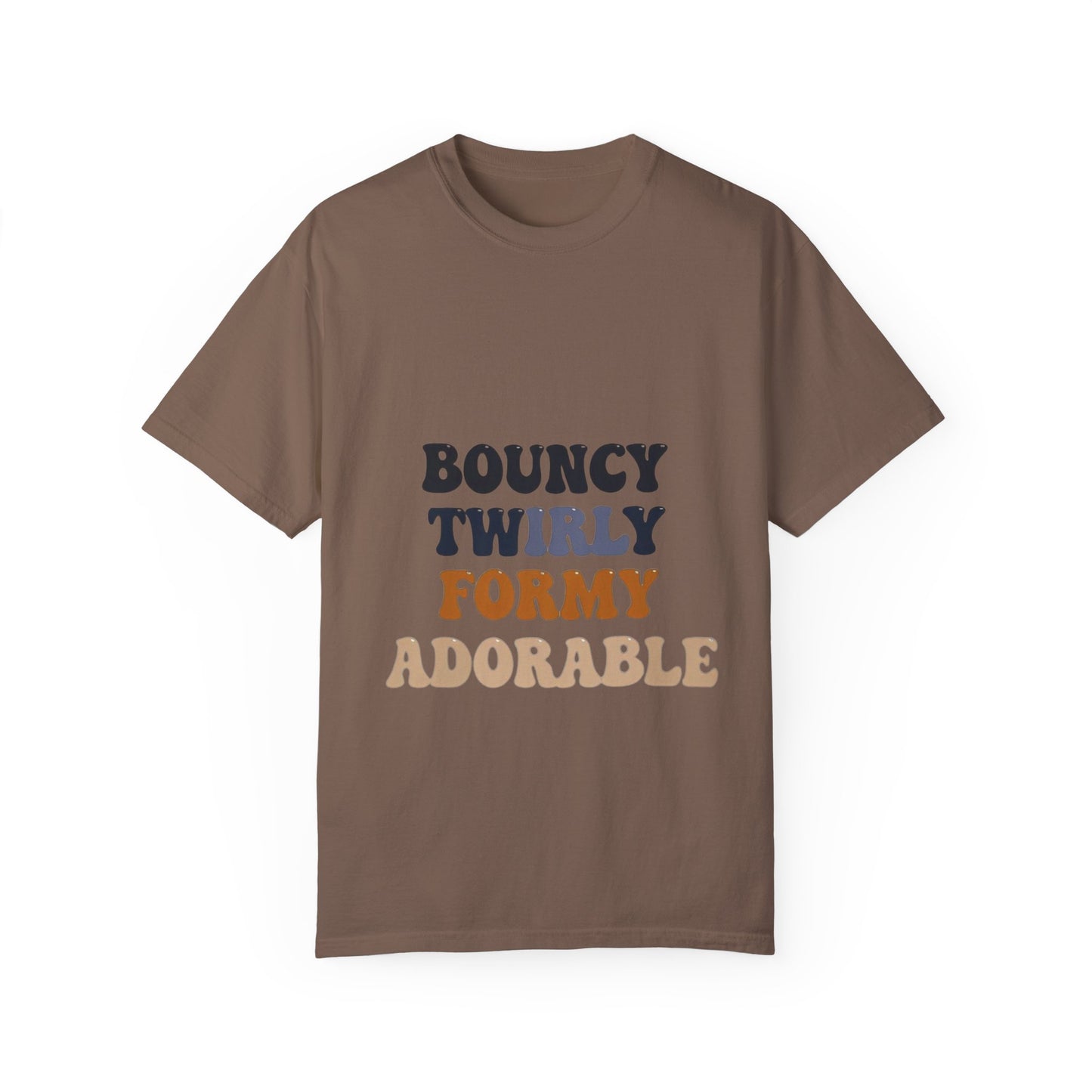 Bouncy Twirly Adorable T-Shirt – Men Garment-Dyed Tee for Fun Lovin' Souls