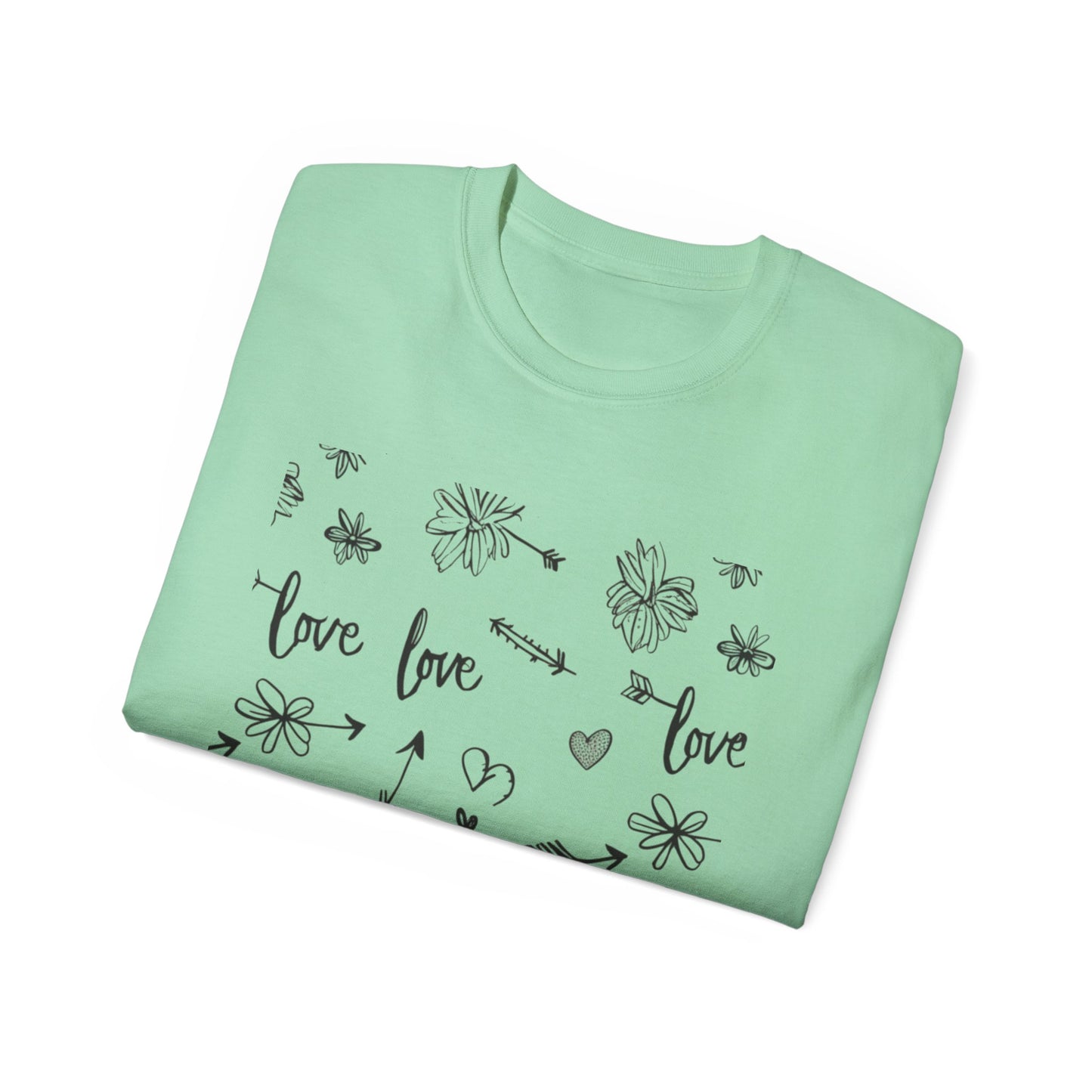 Maglietta Love Floral Ultra Cotton - Maglietta carina e comoda per ogni occasione