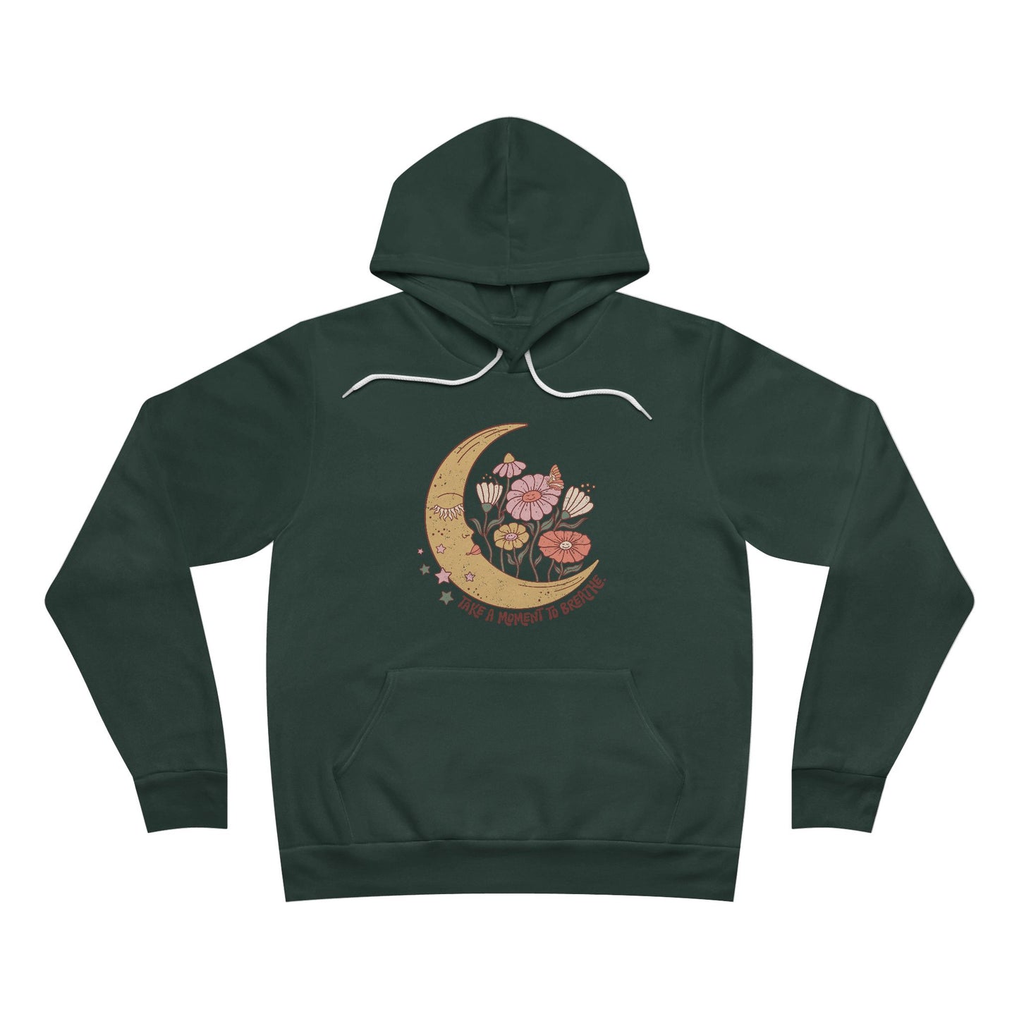 Moon & Flowers Hoodie | Cozy Floral Pullover for Comfort Lovers