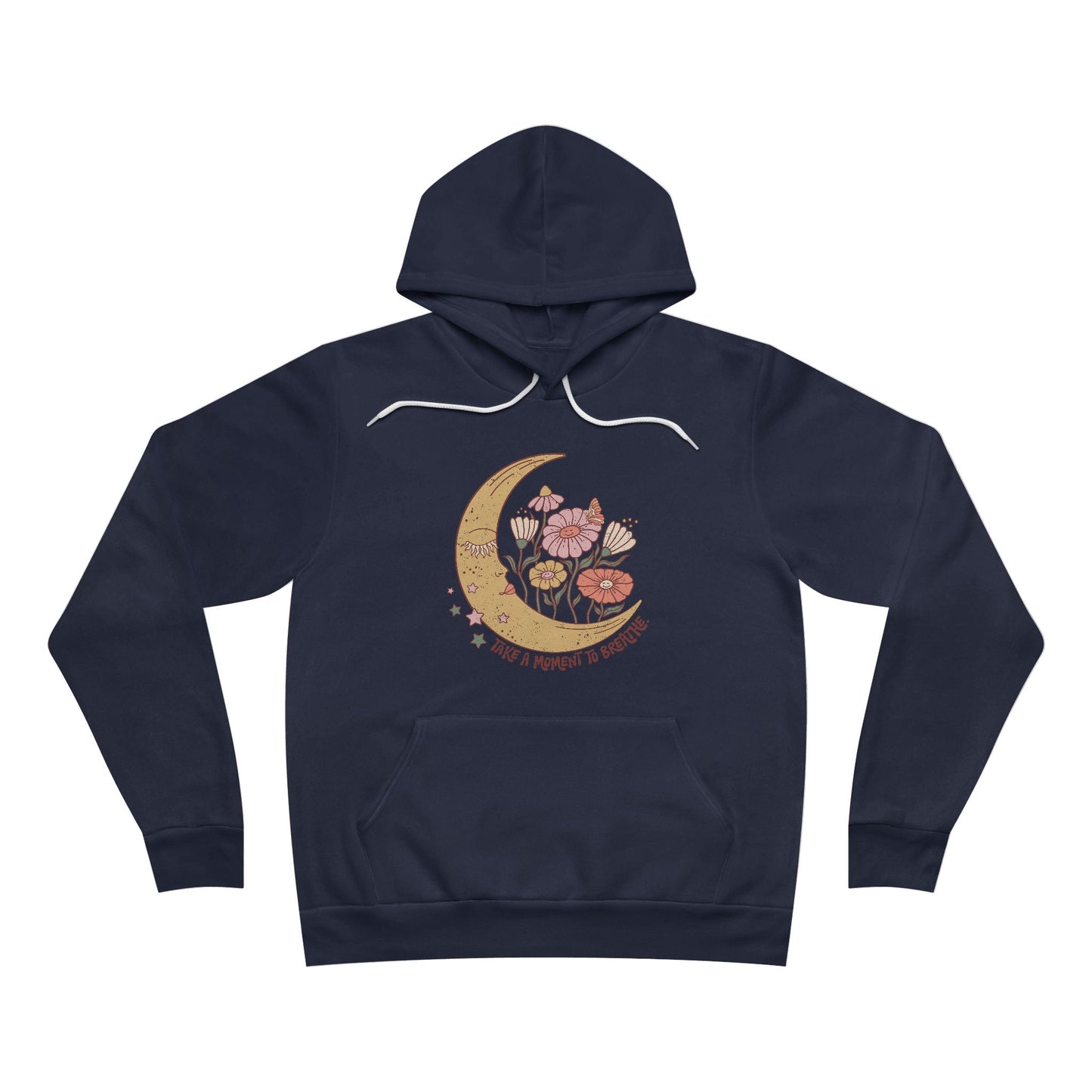 Moon & Flowers Hoodie | Cozy Floral Pullover for Comfort Lovers