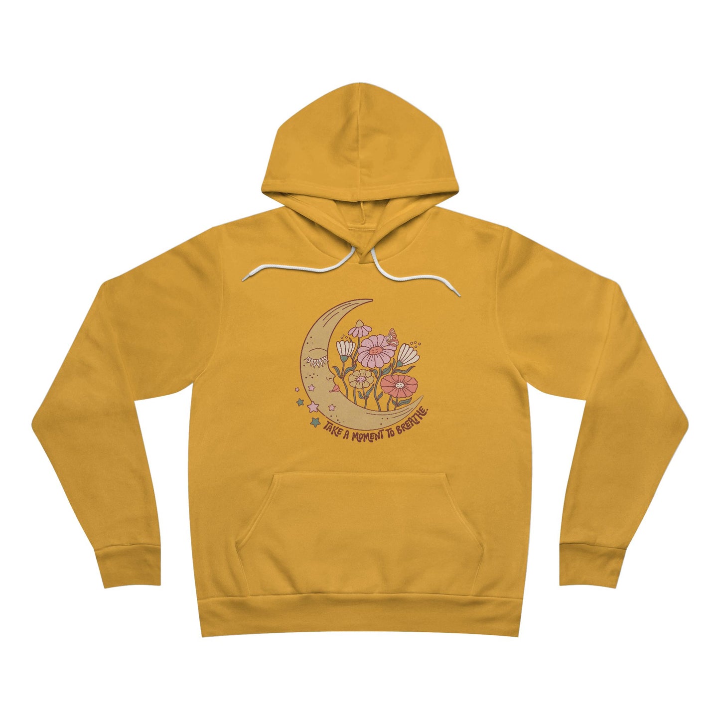 Moon & Flowers Hoodie | Cozy Floral Pullover for Comfort Lovers