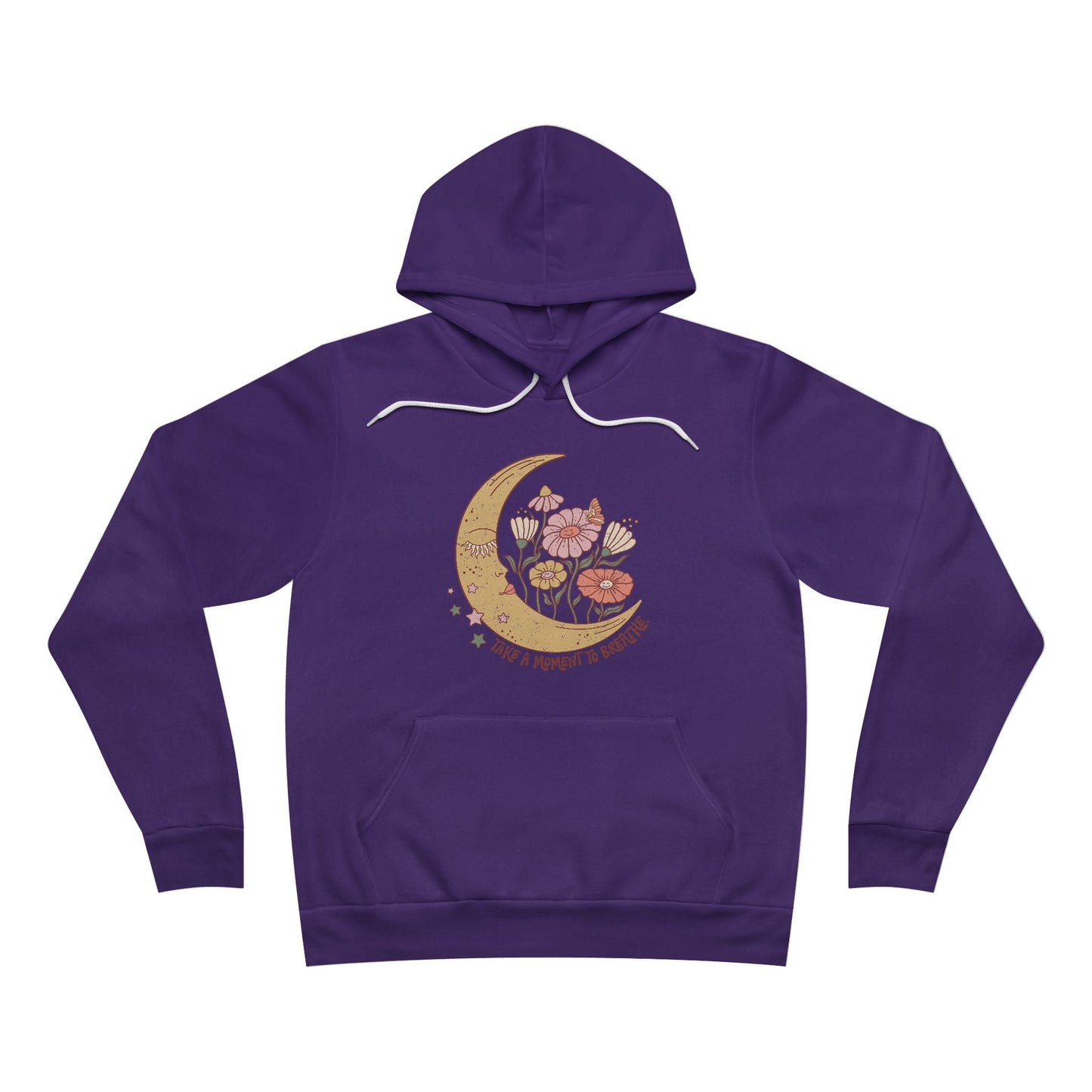 Moon & Flowers Hoodie | Cozy Floral Pullover for Comfort Lovers