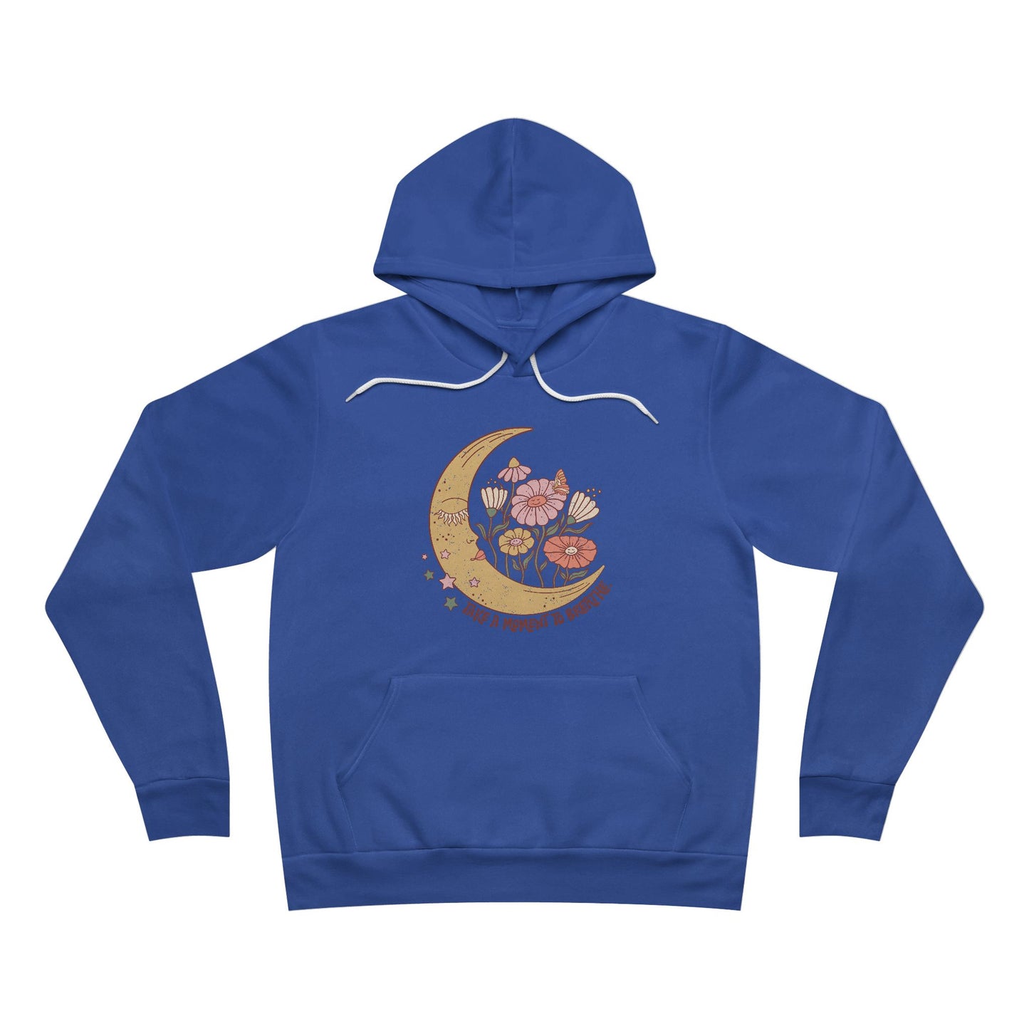 Moon & Flowers Hoodie | Cozy Floral Pullover for Comfort Lovers