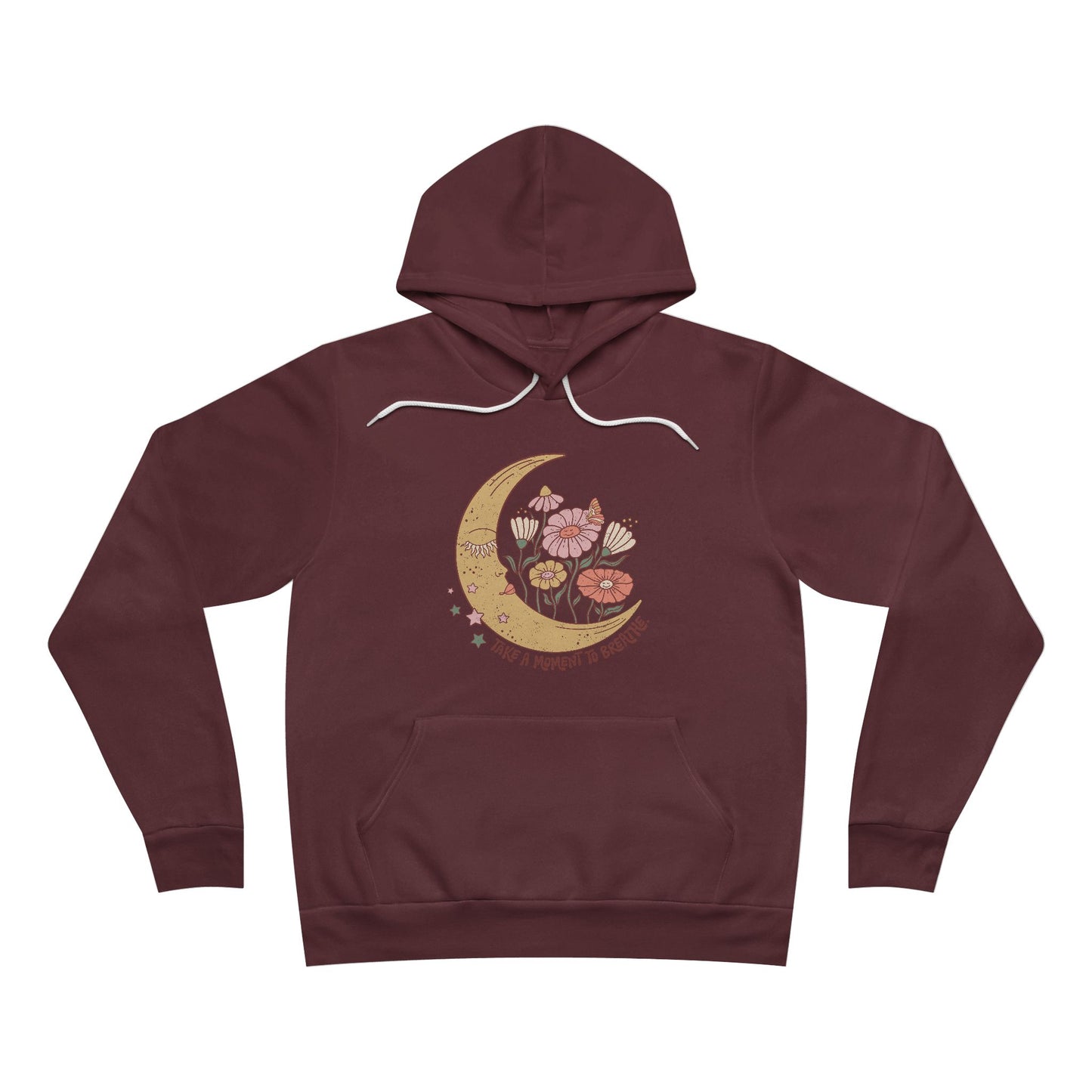 Moon & Flowers Hoodie | Cozy Floral Pullover for Comfort Lovers