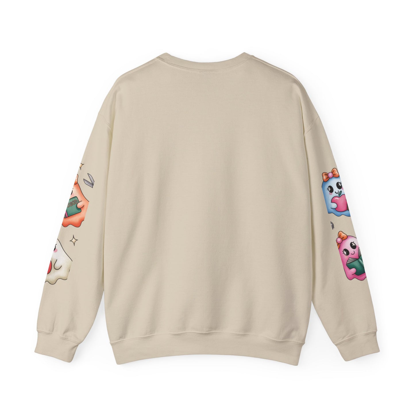 Cute Ghosts Women Crewneck Sweatshirt, Cozy Halloween Apparel, Spooky Season Outfit, Gift for Ghost Lovers, Funny Sweatshirt for Fall