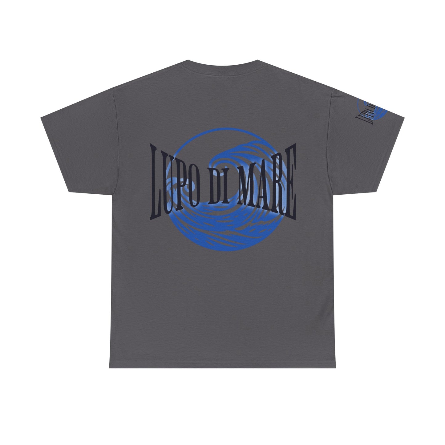 Camiseta de algodón grueso Lupo di Mare: camiseta gráfica Ocean Vibes