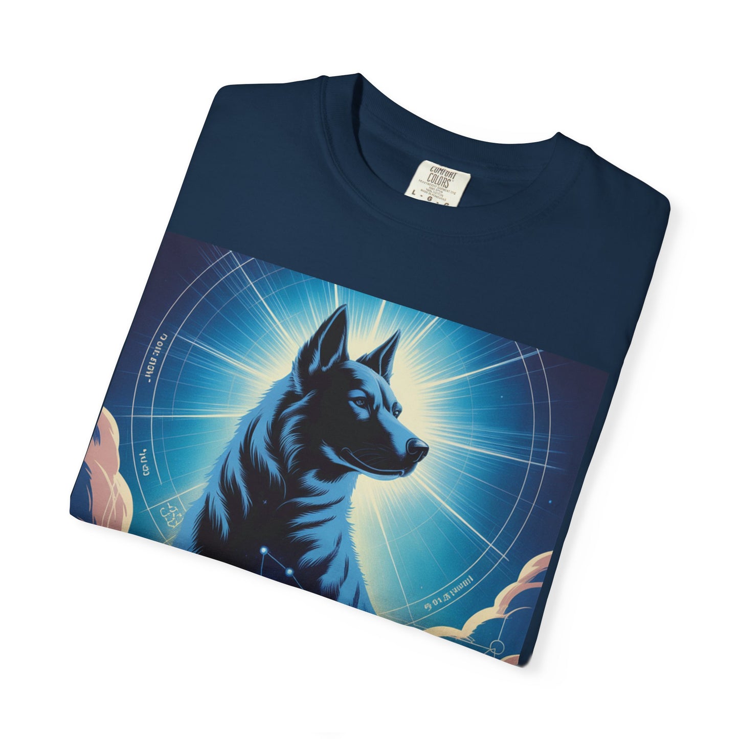 Cosmic Canine Men's T-shirt | Starry Dog Graphic Tee, Animal Lover Gift, Soft Cotton Top, Casual Wear, Unique Pet Shirt
