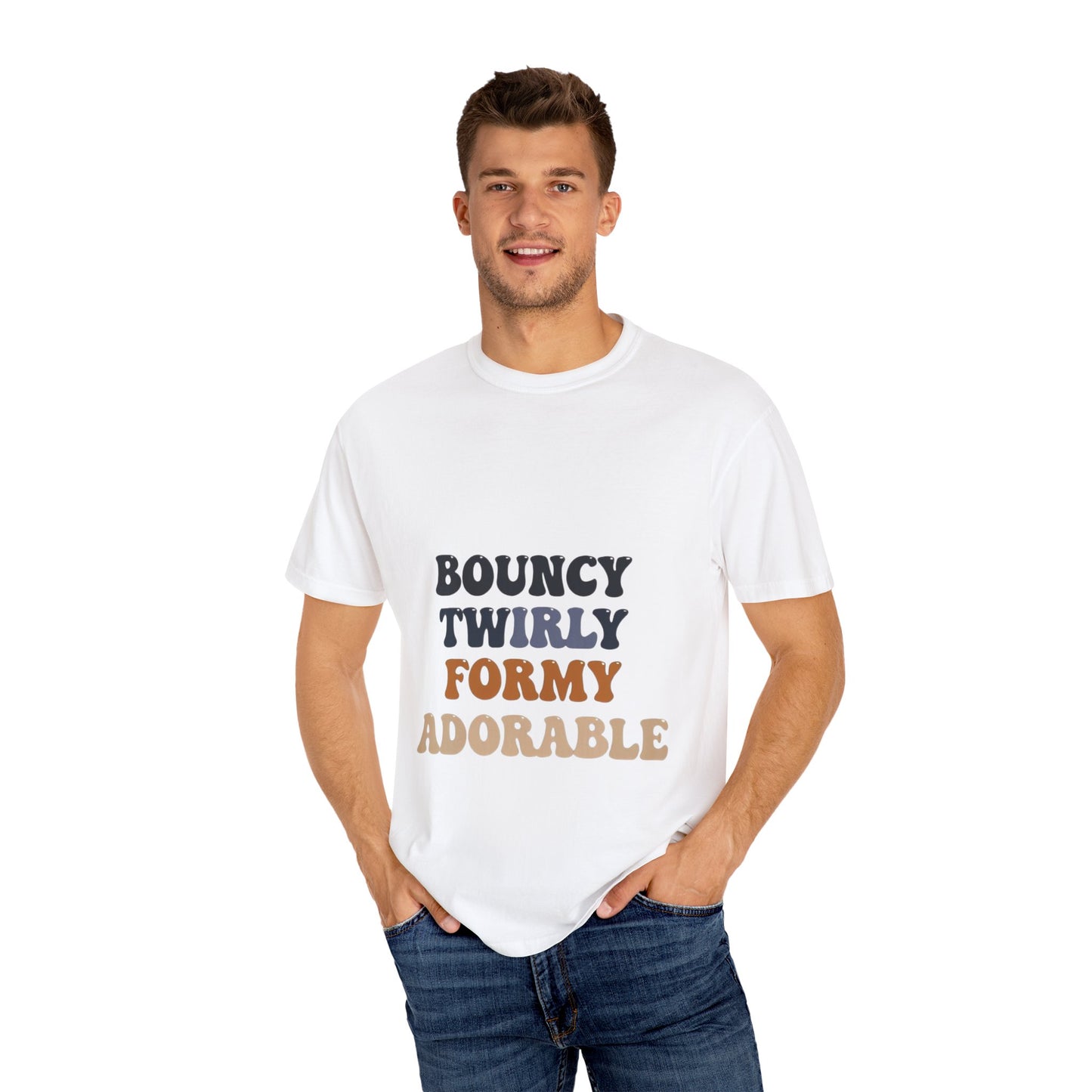 Camiseta con adorables remolinos y movimiento: camiseta teñida para hombre, ideal para quienes aman la diversión.