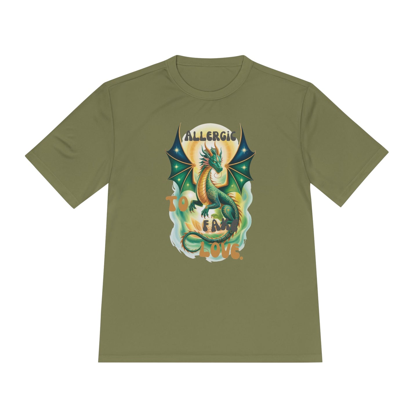 Dragon Allergy Moisture Wicking Tee, Funny T-Shirt for Allergy Awareness, Gift for Dragon Lovers, Fitness Wear, Unique Humor Tee