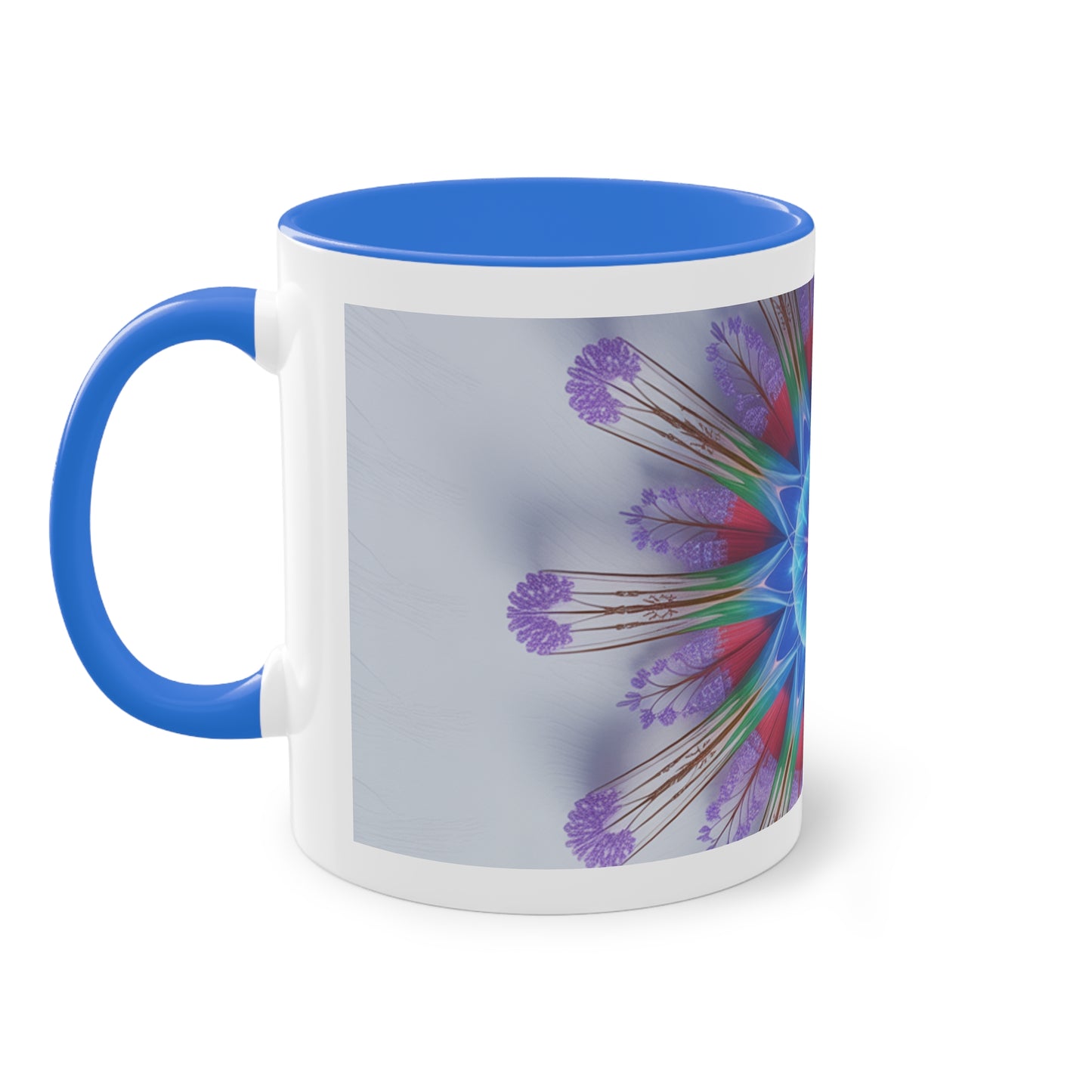 Kaleidoscope Two-Tone Coffee Mug - Vibrant Art Mug for Home & Office, Unique Gift for Coffee Lovers, Decorative Drinkware