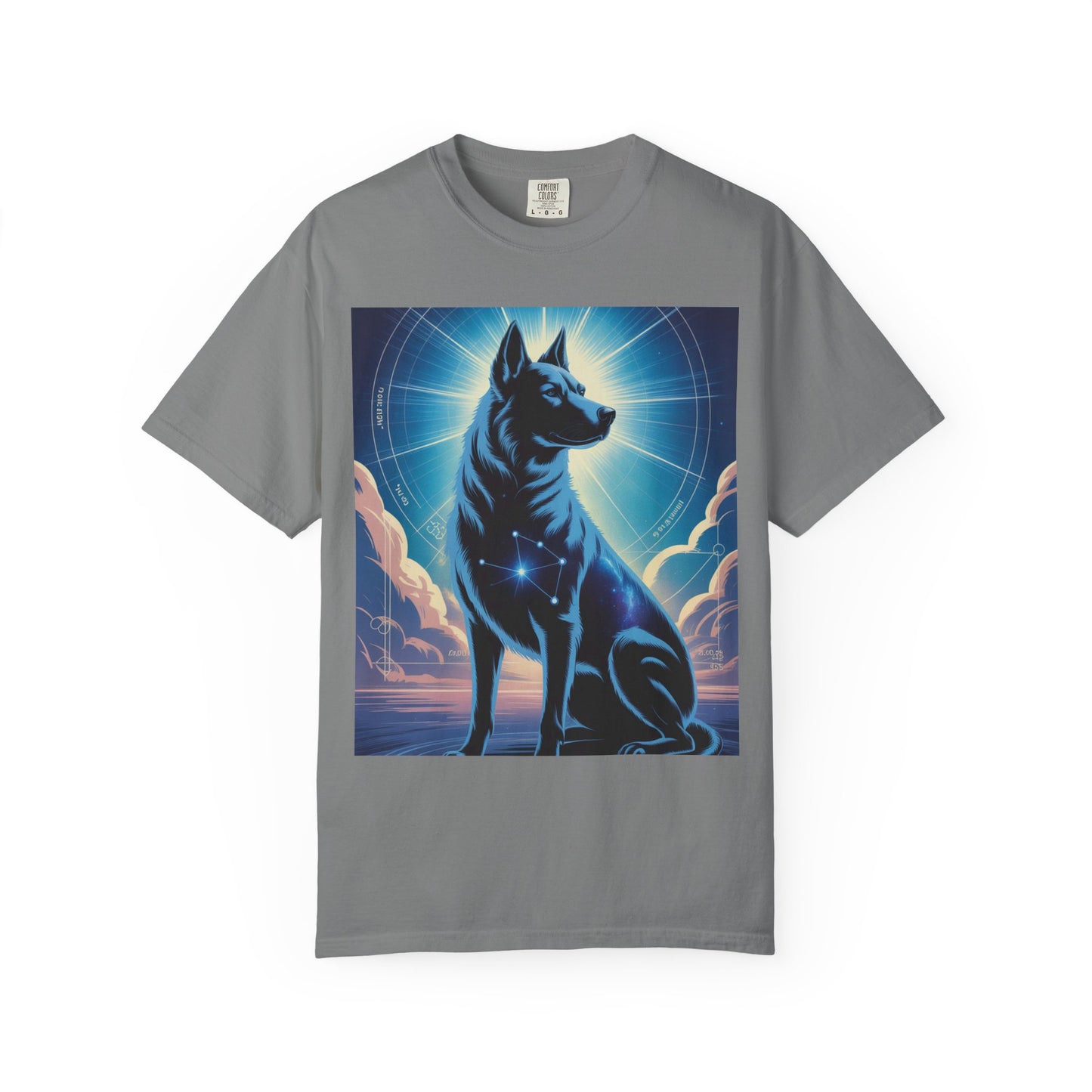 Cosmic Canine Men's T-shirt | Starry Dog Graphic Tee, Animal Lover Gift, Soft Cotton Top, Casual Wear, Unique Pet Shirt