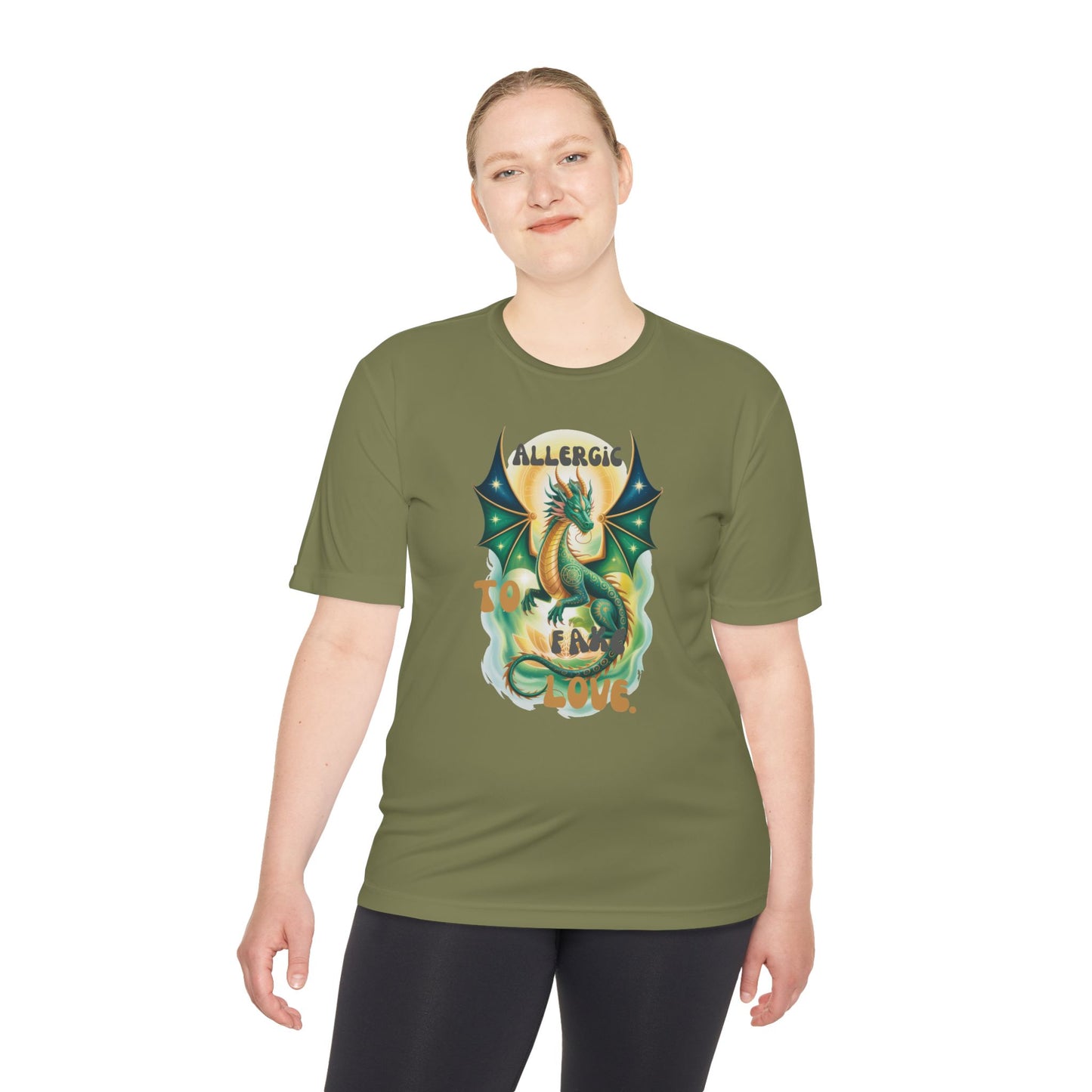 Dragon Allergy Moisture Wicking Tee, Funny T-Shirt for Allergy Awareness, Gift for Dragon Lovers, Fitness Wear, Unique Humor Tee