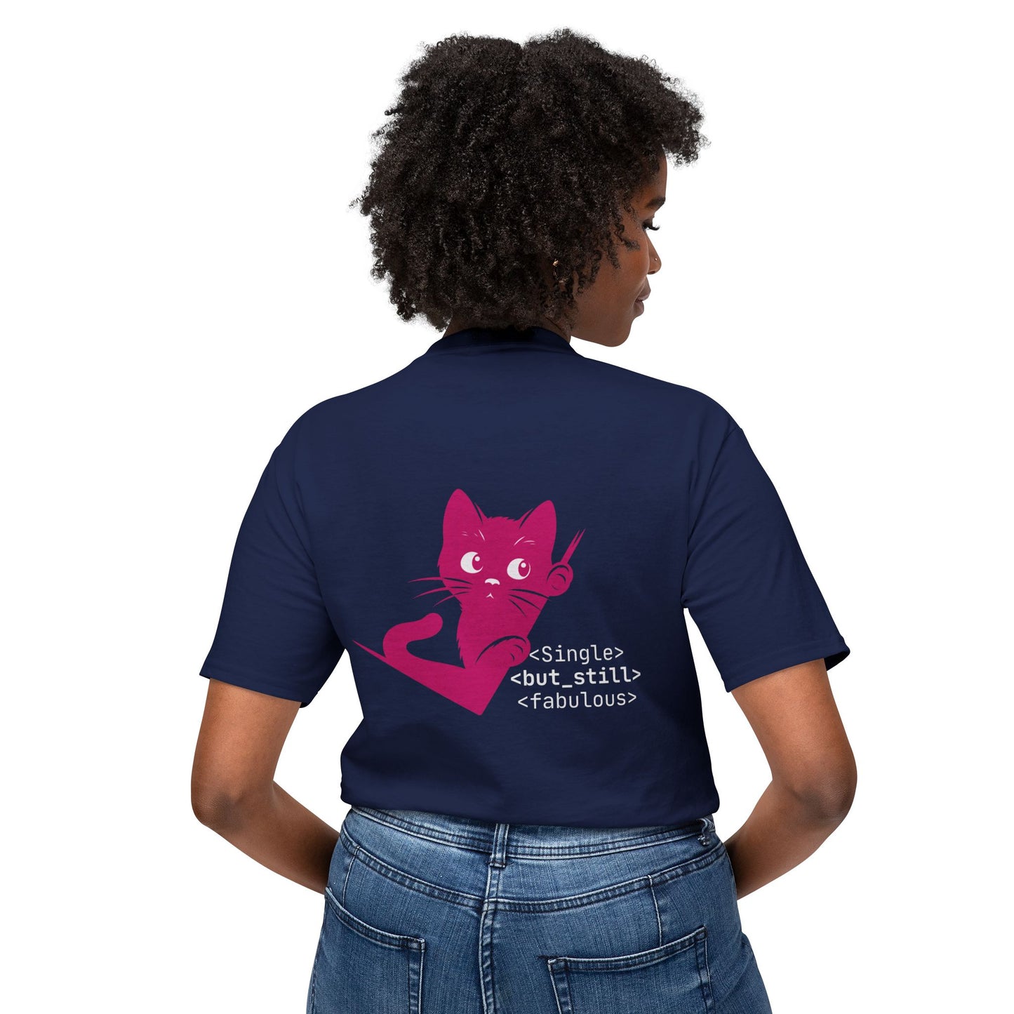 Maglietta con gatto single ma ancora favoloso | Maglietta HD Cotton™