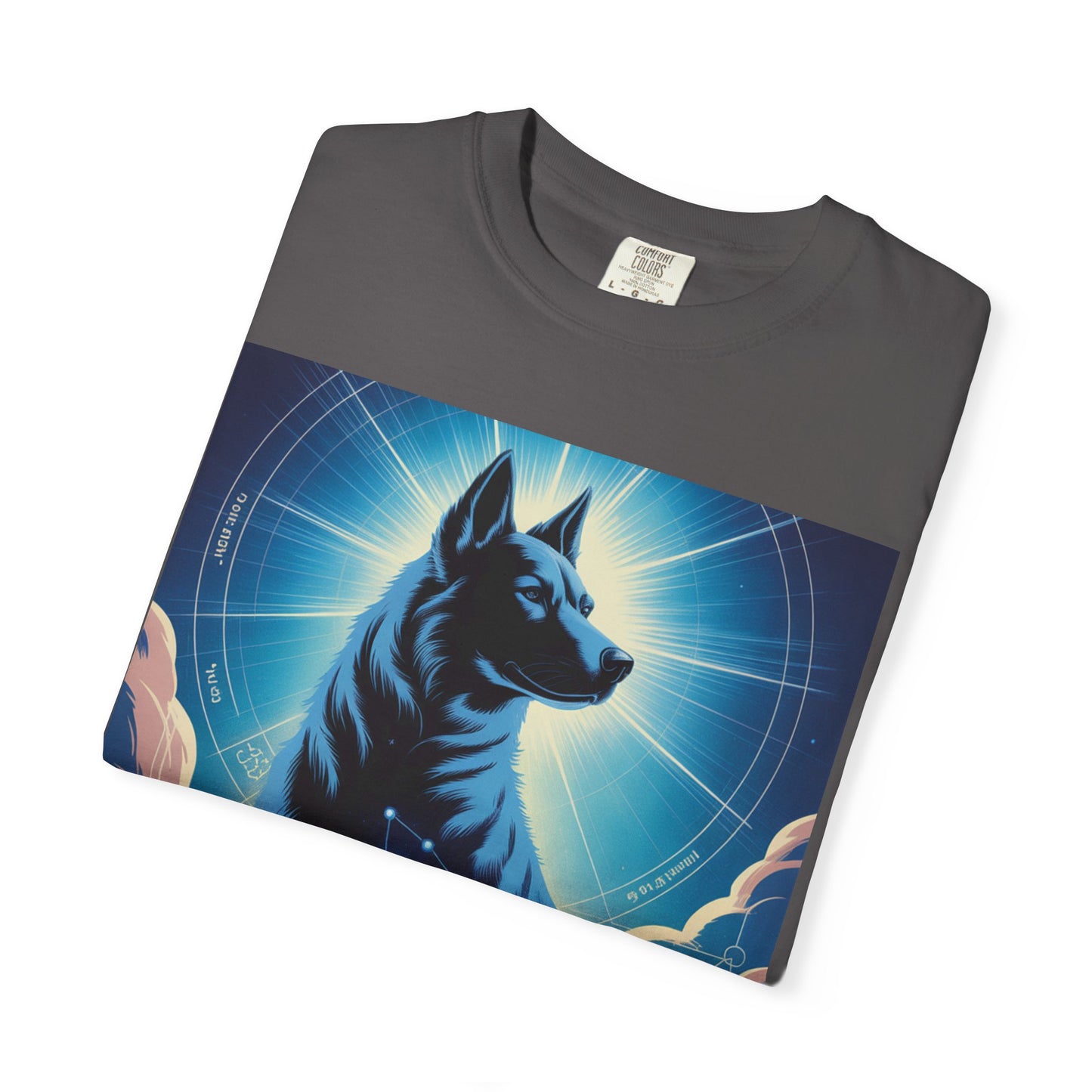 Cosmic Canine Men's T-shirt | Starry Dog Graphic Tee, Animal Lover Gift, Soft Cotton Top, Casual Wear, Unique Pet Shirt