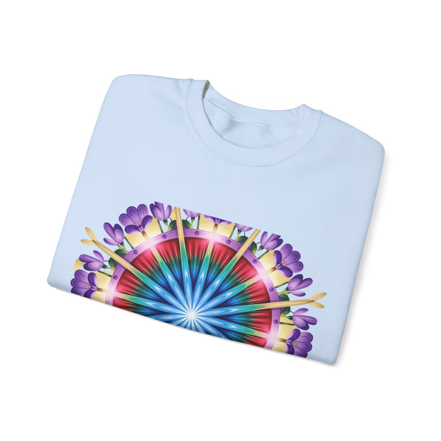 Vibrant Floral Mandala Crewneck Sweatshirt | Cozy Apparel, Stylish Gift, Casual Wear, Everyday Comfort, Botanical Design