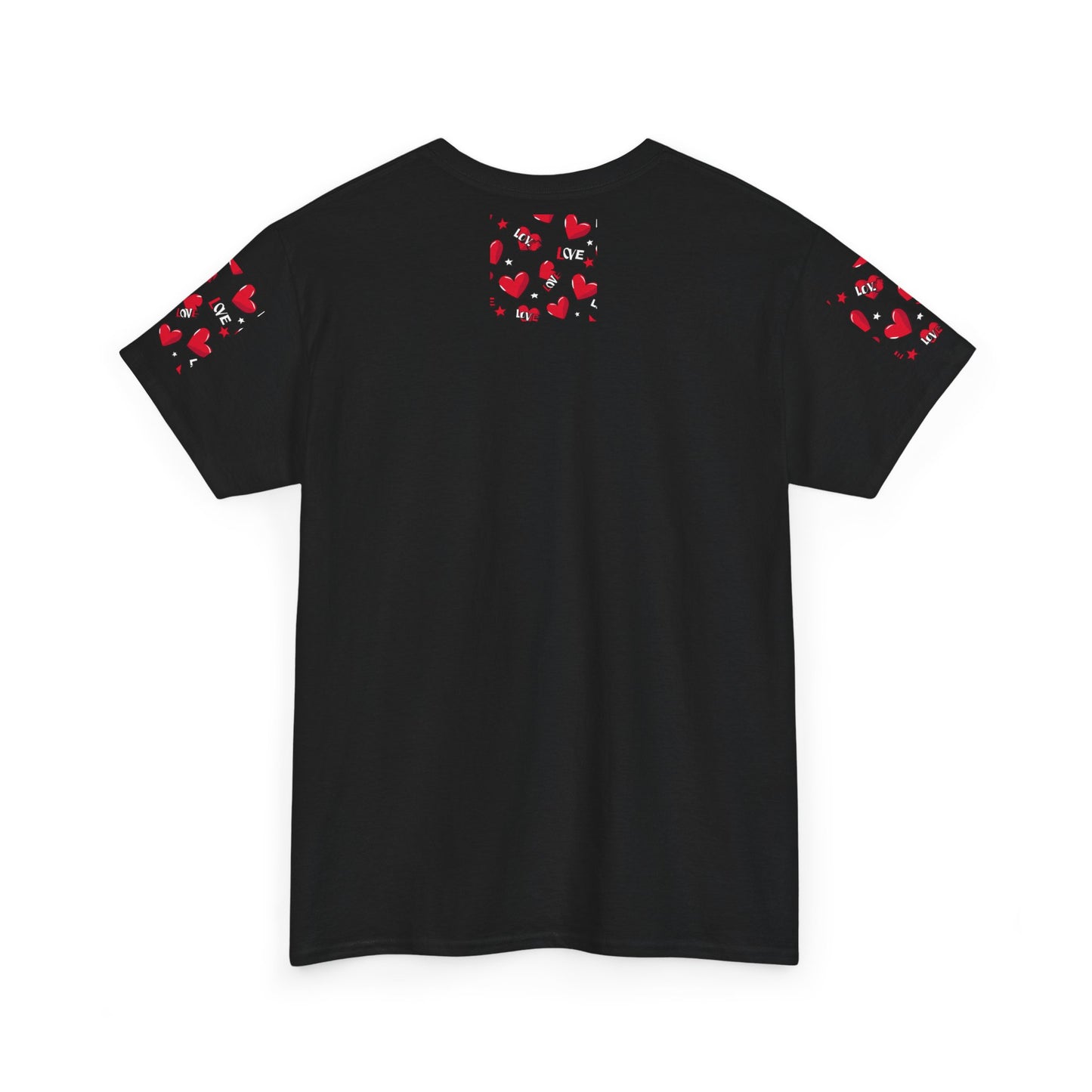 Romantic Love Heart Heavy Cotton Tee - Perfect for Everyday Wear