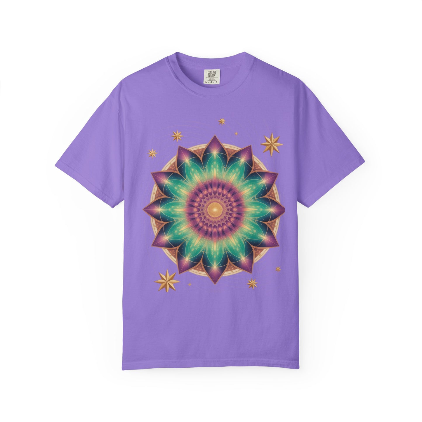 Tie-Dye Mandala T-Shirt, Spiritual Apparel, Bohemian Style Tee, Festival Wear, Eco-Friendly Fashion
