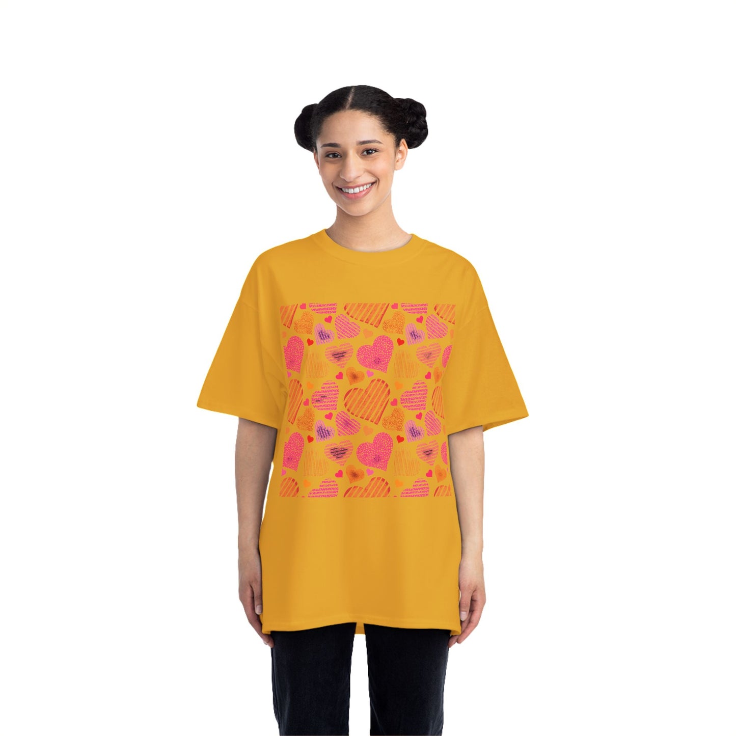 Cute Heart Pattern Short-Sleeve T-Shirt