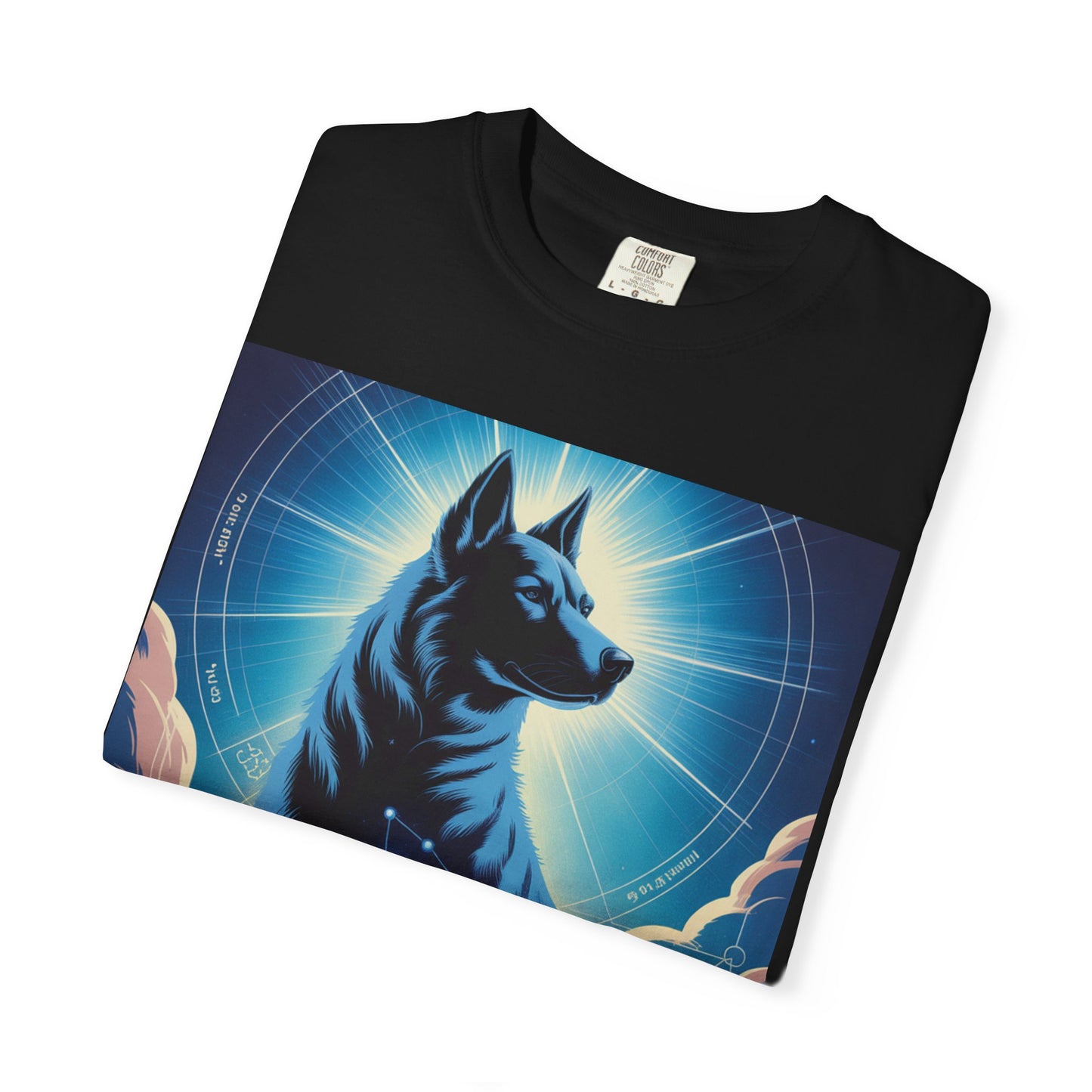 Cosmic Canine Men's T-shirt | Starry Dog Graphic Tee, Animal Lover Gift, Soft Cotton Top, Casual Wear, Unique Pet Shirt