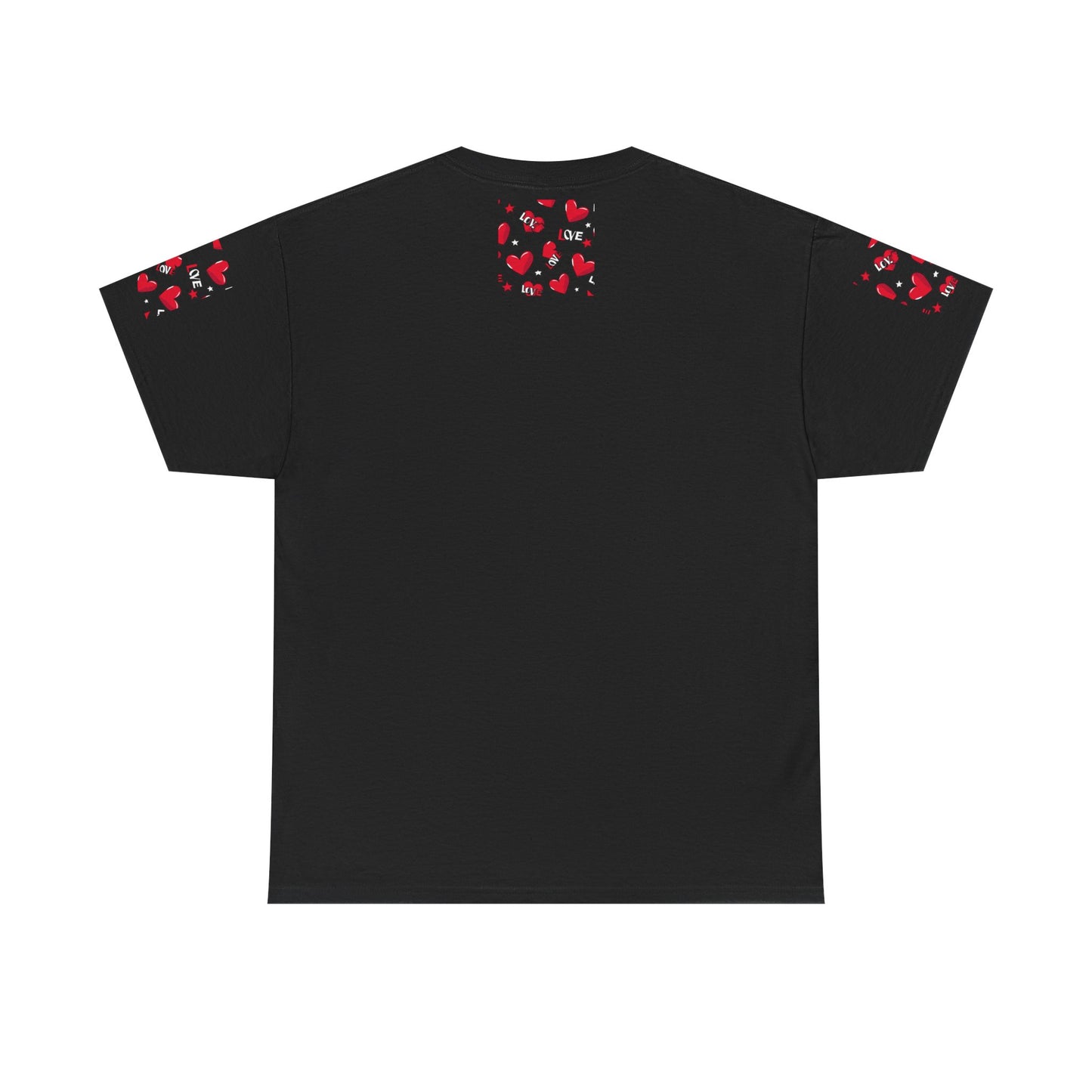Romantic Love Heart Heavy Cotton Tee - Perfect for Everyday Wear