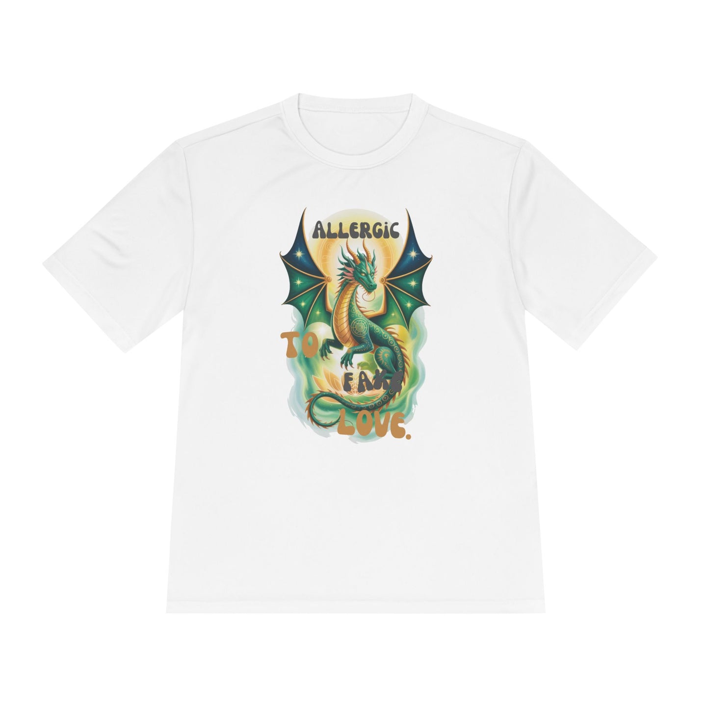 Dragon Allergy Moisture Wicking Tee, Funny T-Shirt for Allergy Awareness, Gift for Dragon Lovers, Fitness Wear, Unique Humor Tee