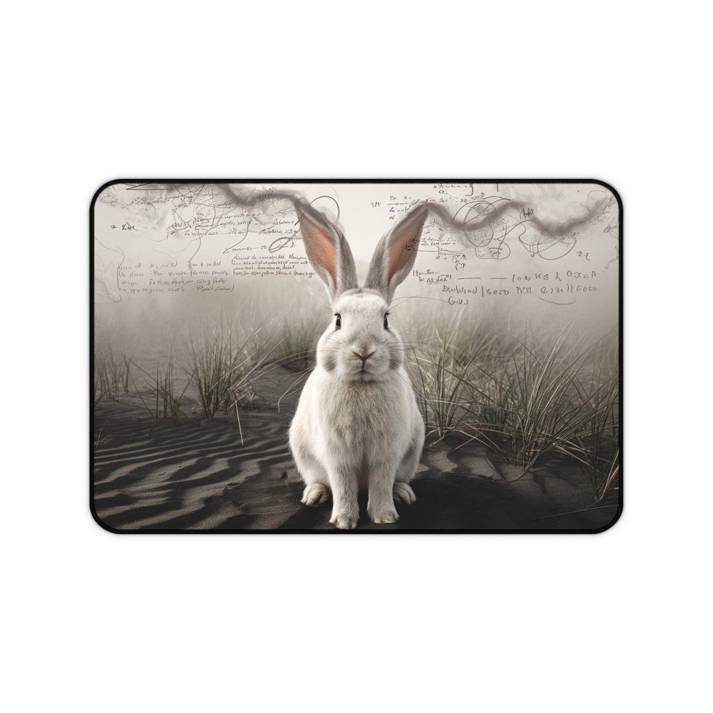 Whimsical Rabbit Desk Mat - Nature-Inspired Desk Accessory for Home or Office