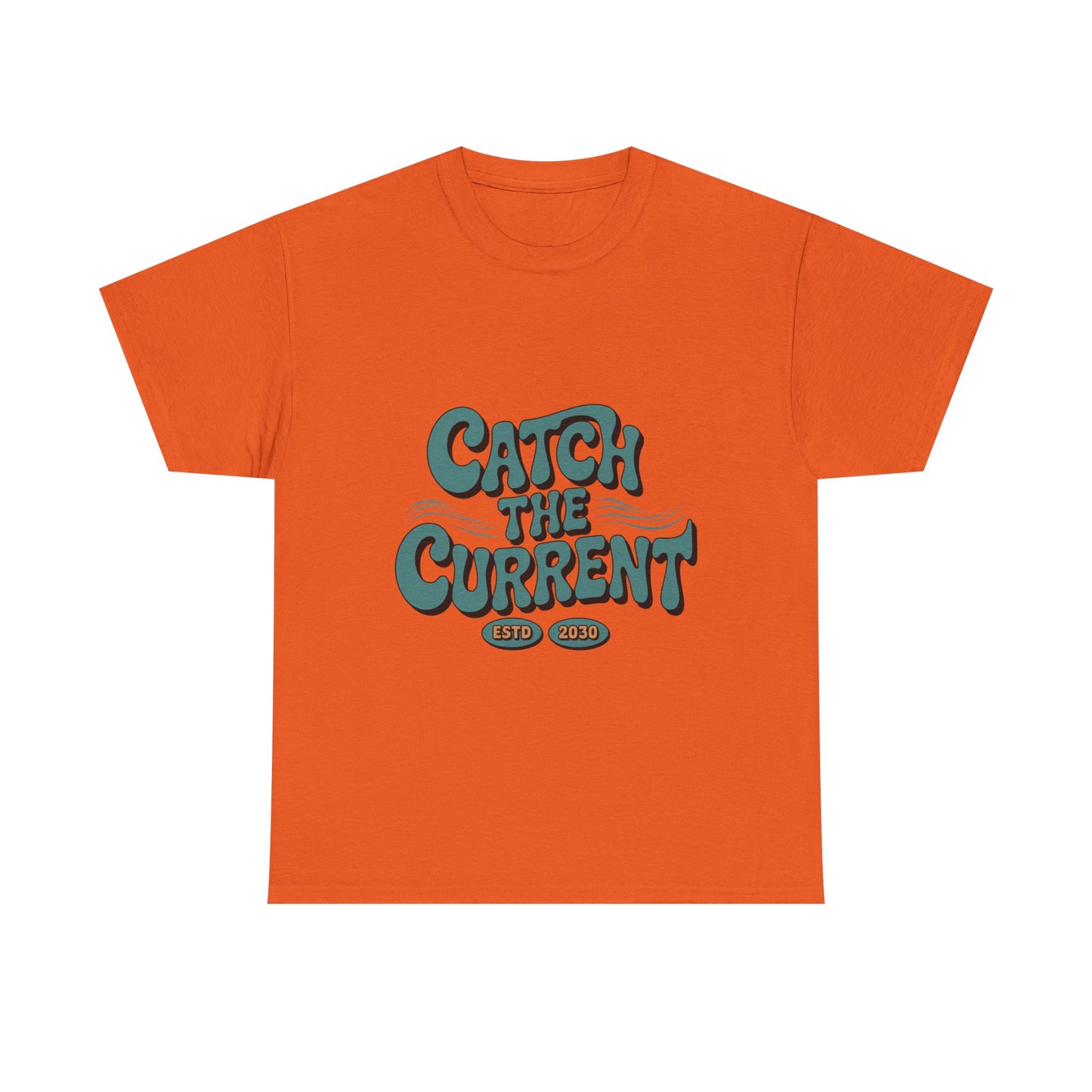 Catch the Current Tee, Relaxed Cotton T-Shirt, Beach Vibe Top, Casual Wear, Perfect Gift for Surfers, Summer Fun
