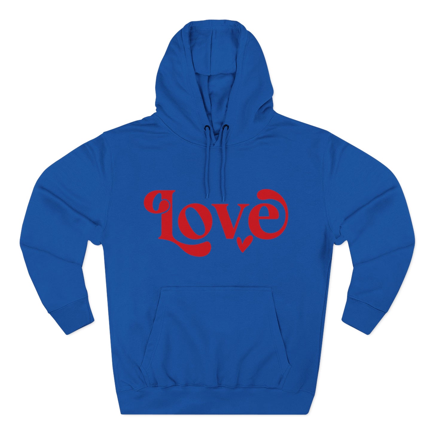 Sudadera con capucha de polar de tres paneles con gráfico Love