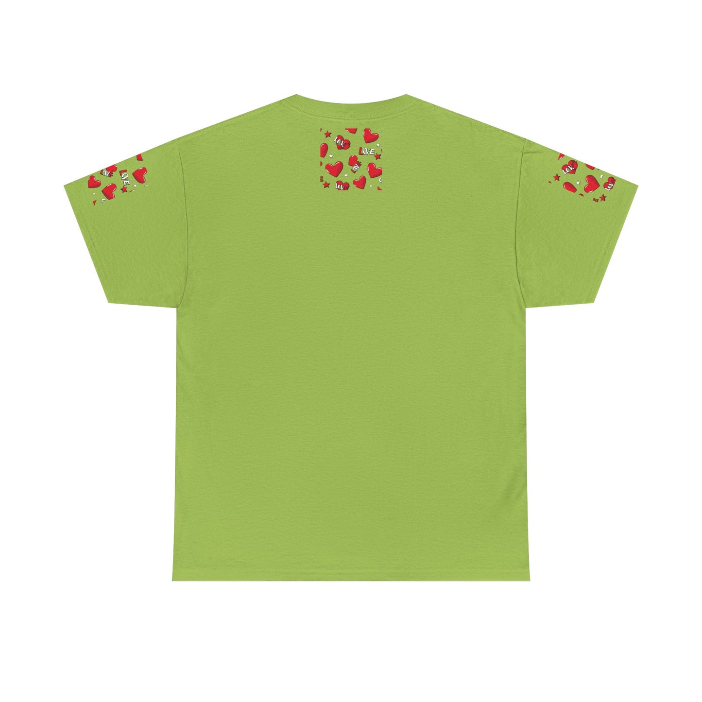 Romantic Love Heart Heavy Cotton Tee - Perfect for Everyday Wear