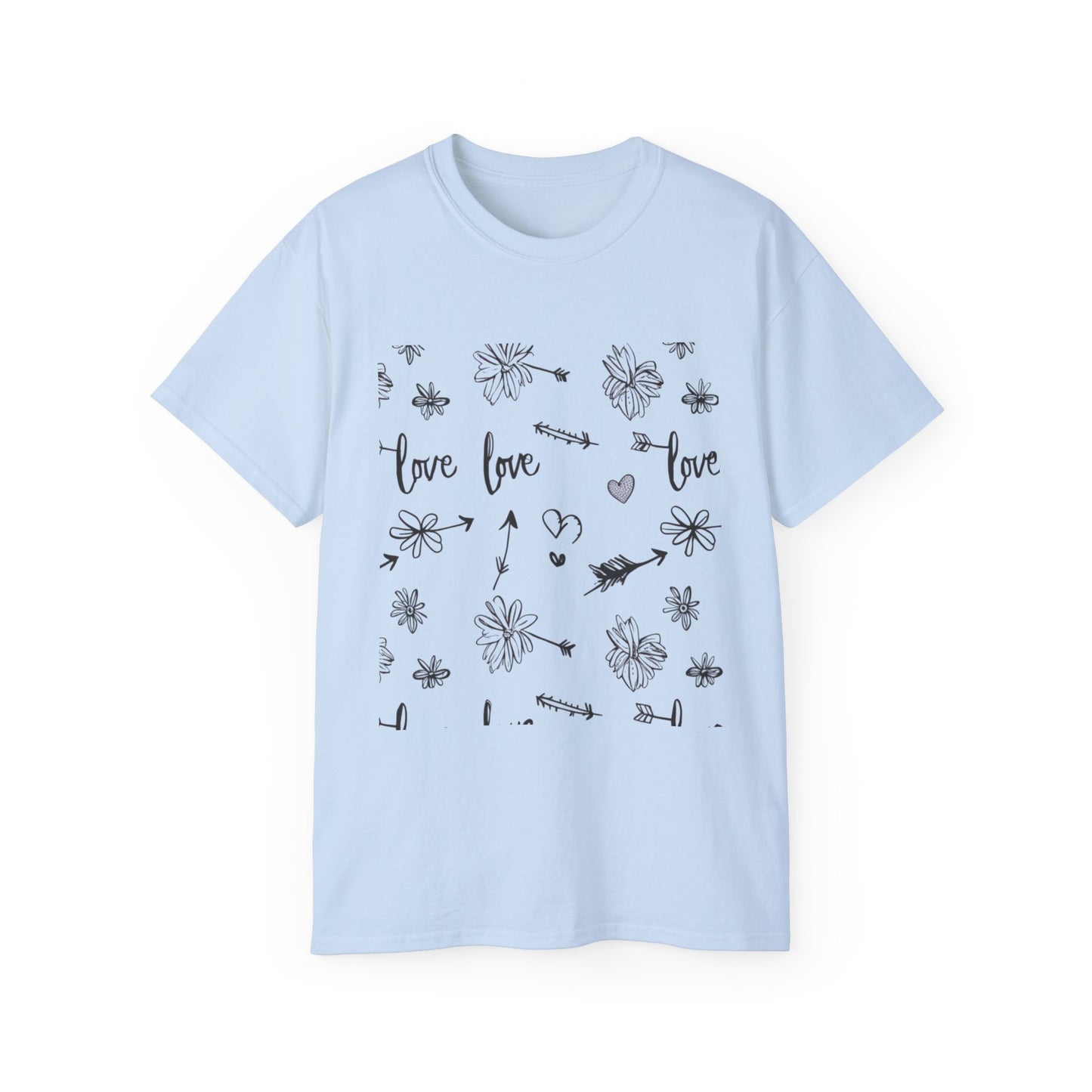Maglietta Love Floral Ultra Cotton - Maglietta carina e comoda per ogni occasione