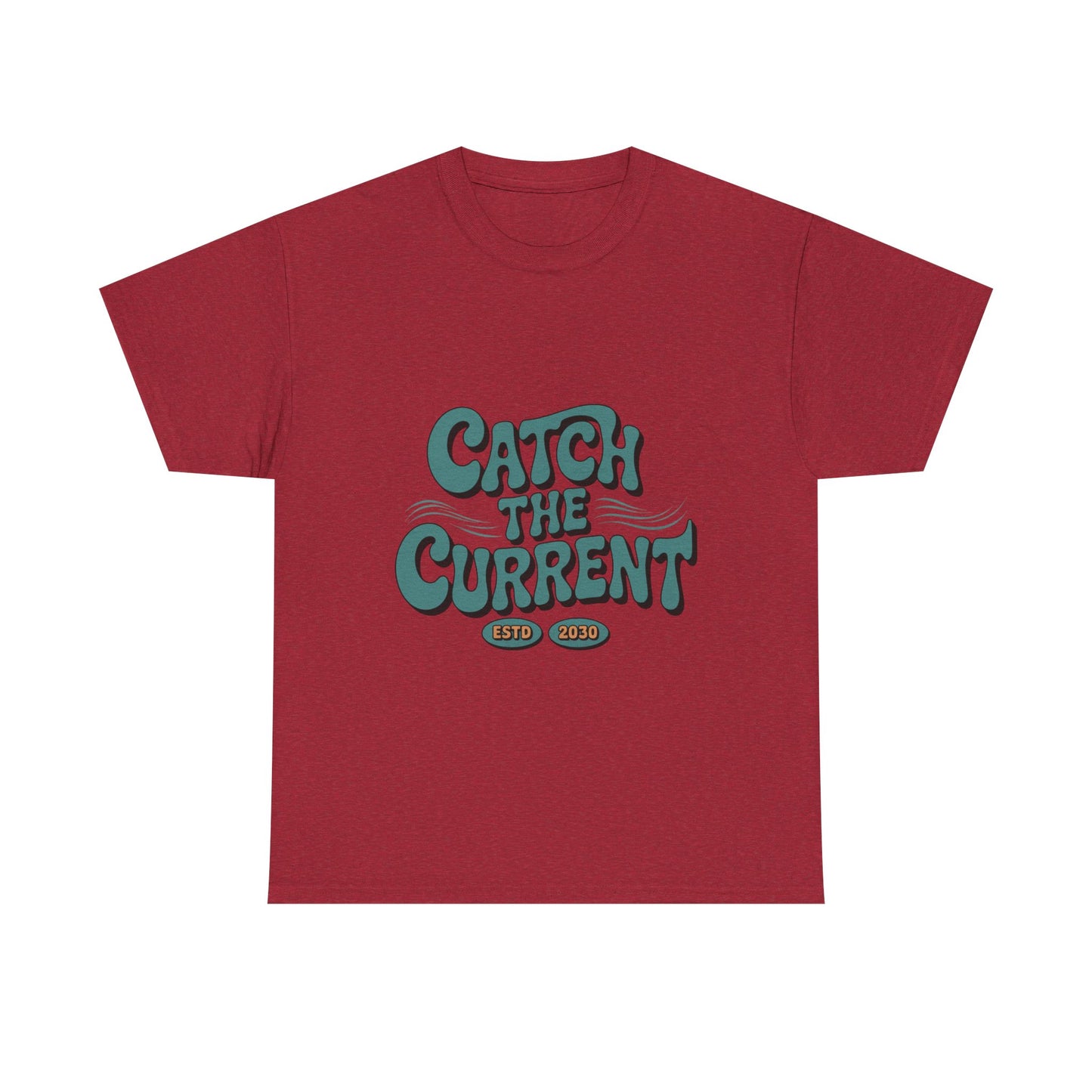 Catch the Current Tee, Relaxed Cotton T-Shirt, Beach Vibe Top, Casual Wear, Perfect Gift for Surfers, Summer Fun