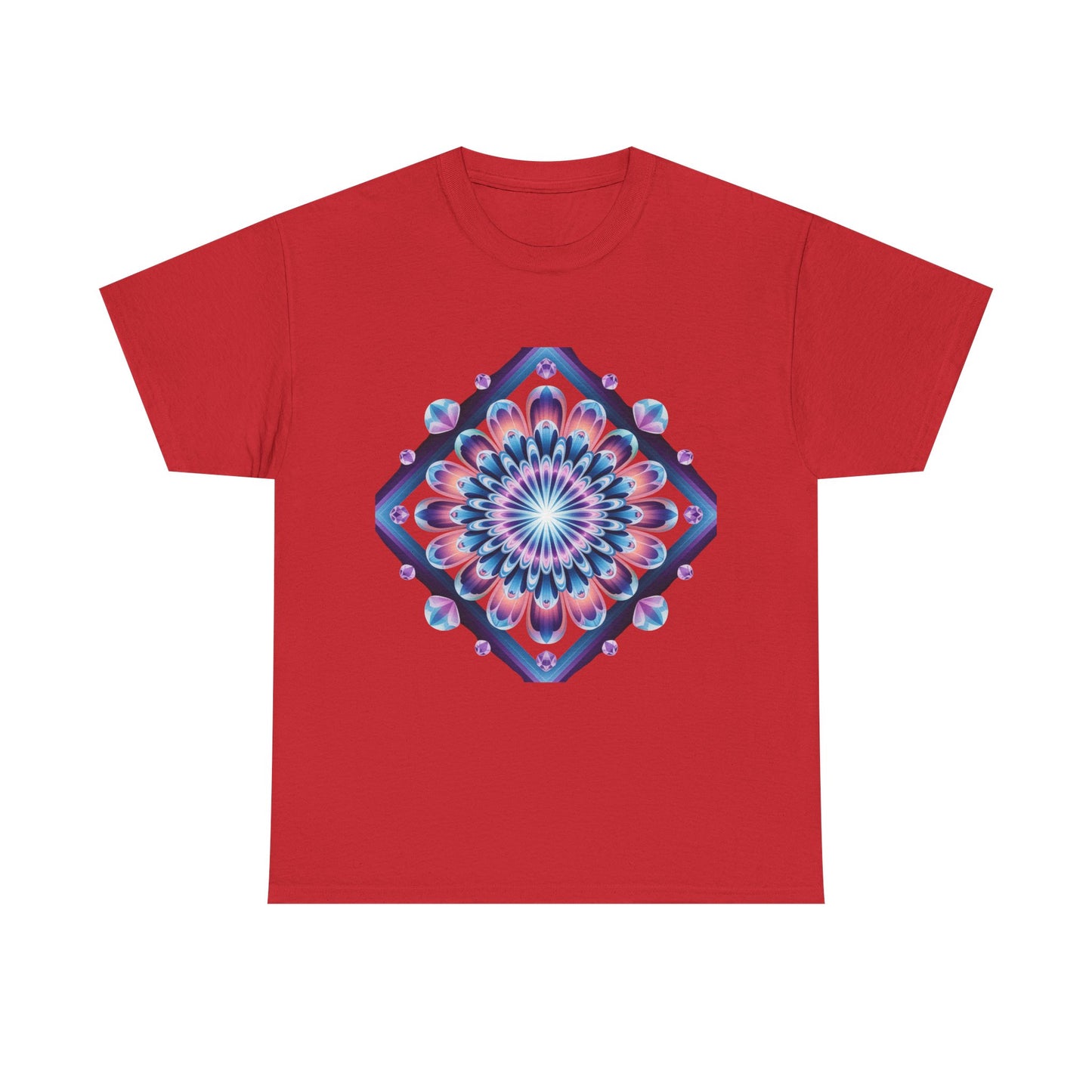 Vibrant Mandala Tee - Heavy Cotton Shirt, Bohemian Style Top, Casual Wear, Gift for Her, Festival Fashion, Summer Style