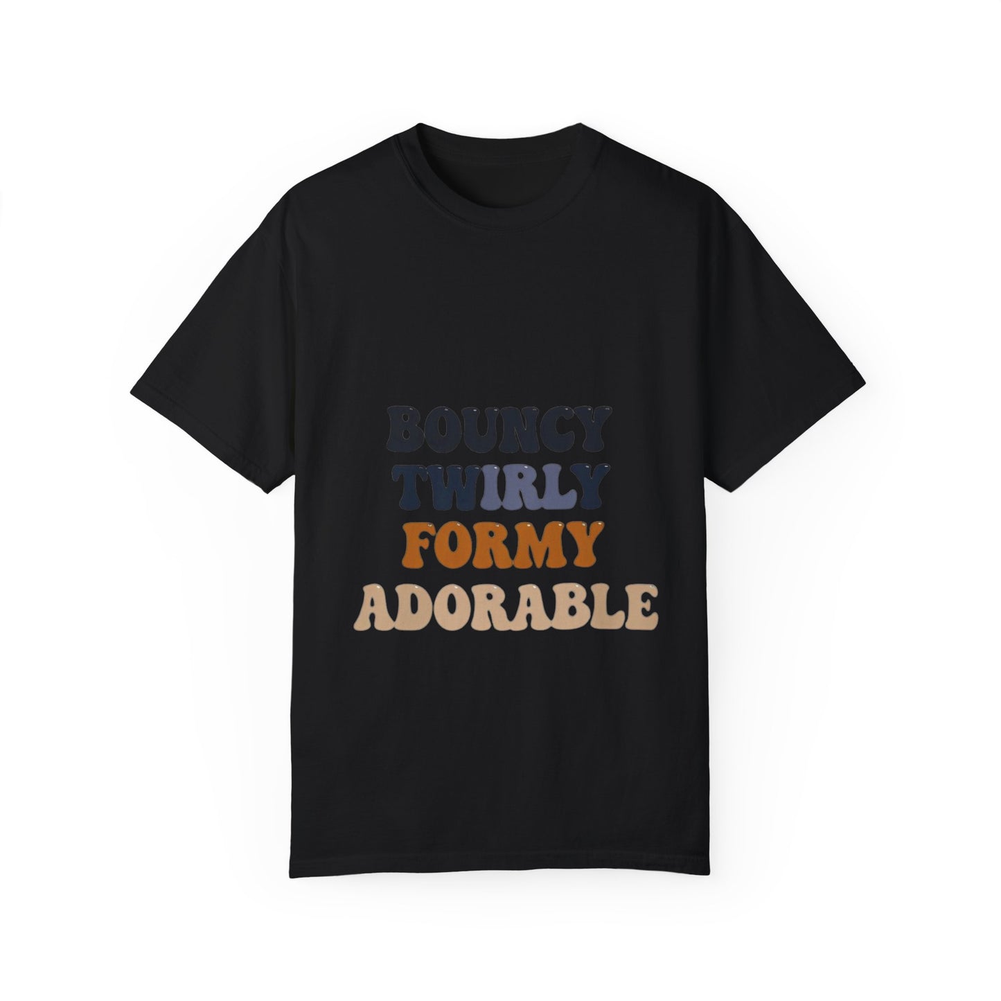Bouncy Twirly Adorable T-Shirt – Men Garment-Dyed Tee for Fun Lovin' Souls