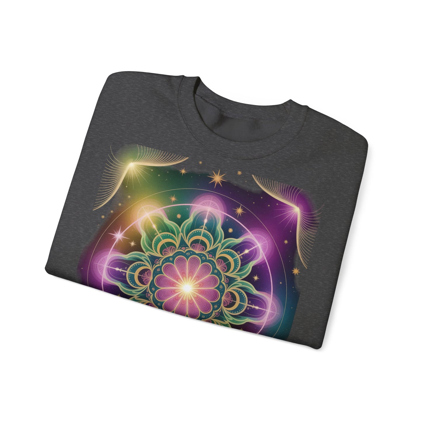 Cosmic Mandala Sweatshirt | Women's Crewneck | Soft Heavy Blend | Ideal for Cozy Nights, Meditation, Festivals, Gifts