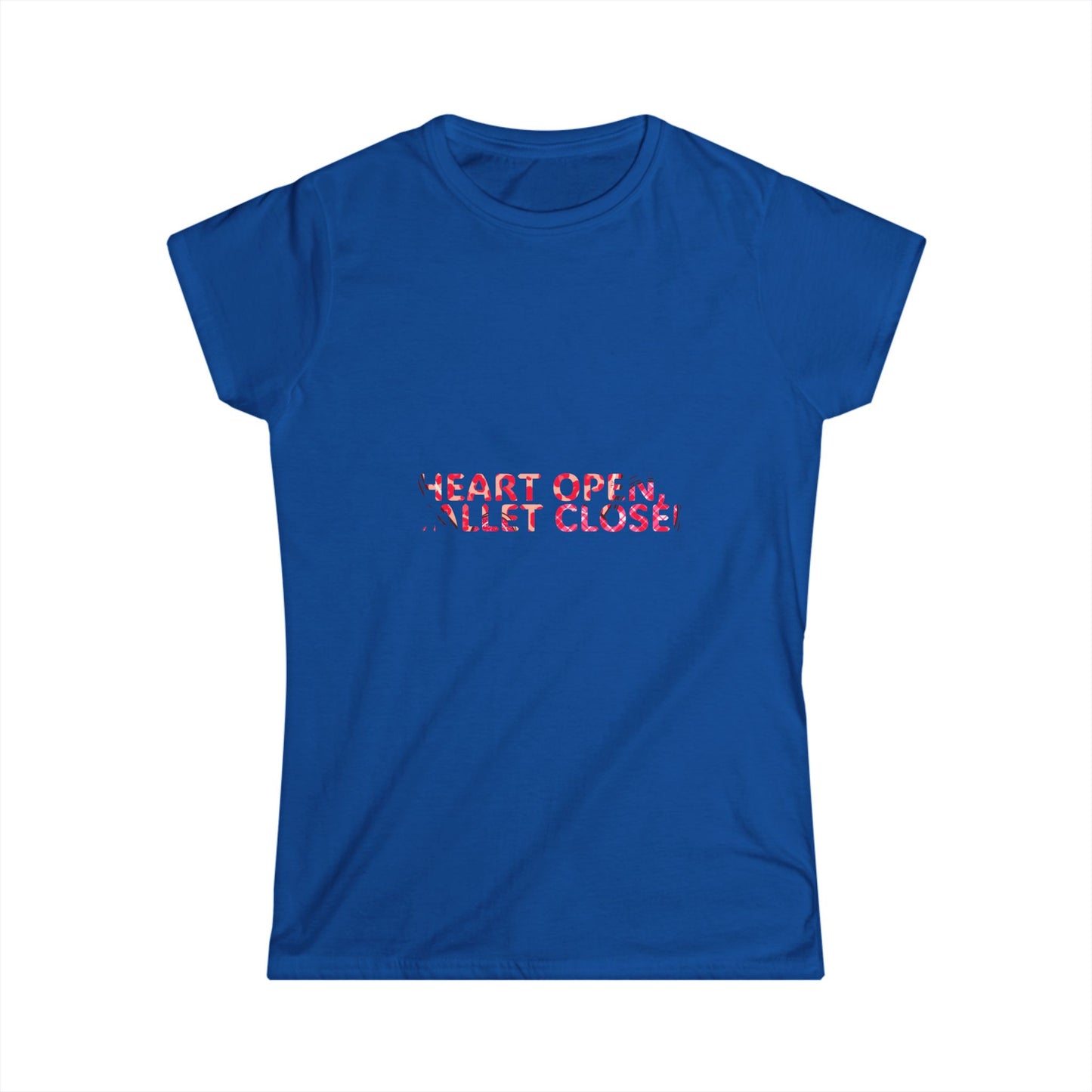 Heart Open Wallet Closed Women's Softstyle Tee - Cute Casual Shirt for Everyday Wear