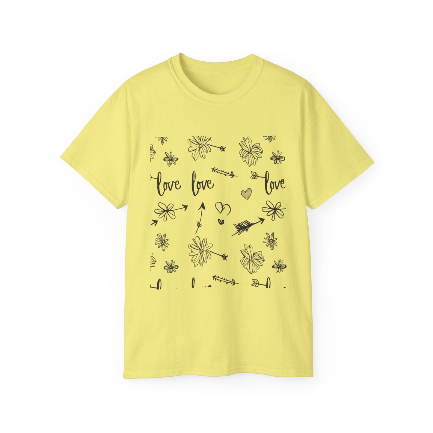 Maglietta Love Floral Ultra Cotton - Maglietta carina e comoda per ogni occasione