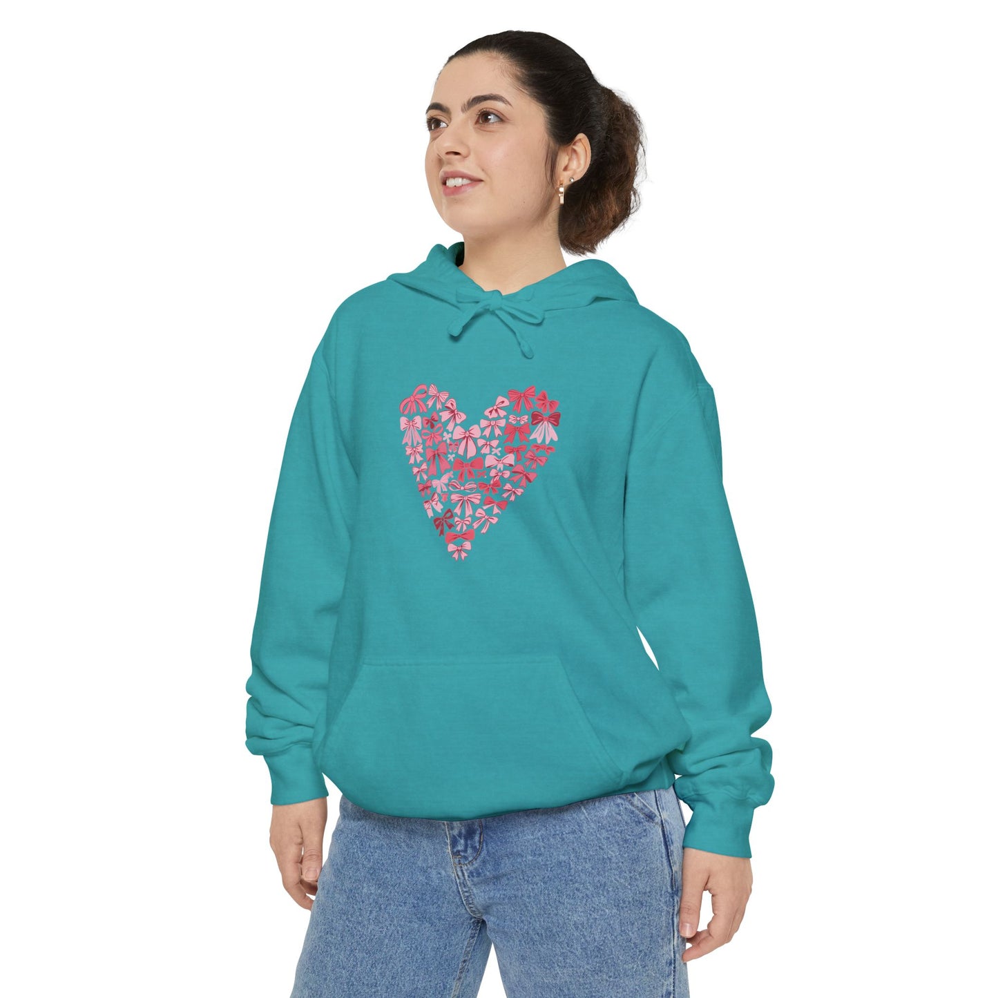 Sudadera con capucha teñida Heart Blossom | Ideal para ropa informal y amantes de la naturaleza