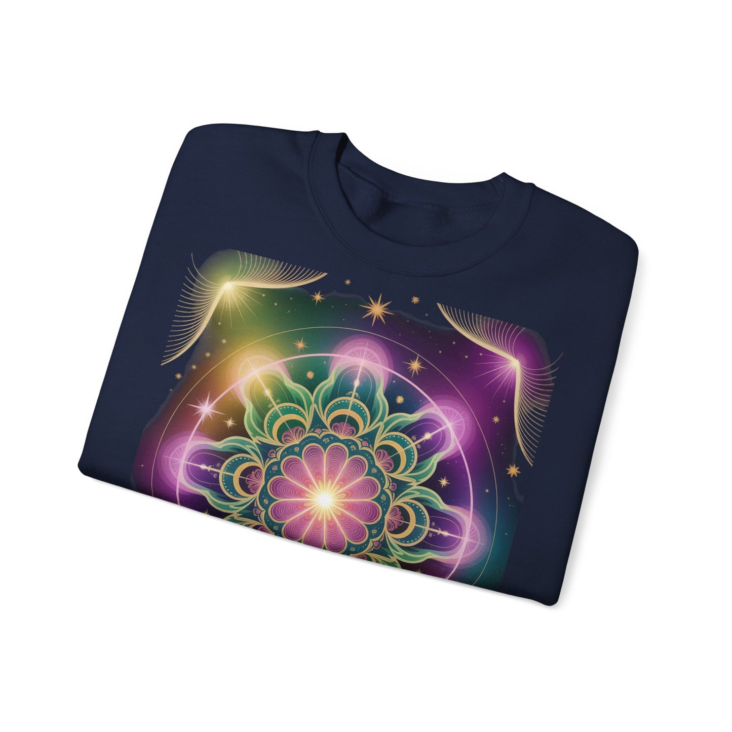 Cosmic Mandala Sweatshirt | Women's Crewneck | Soft Heavy Blend | Ideal for Cozy Nights, Meditation, Festivals, Gifts