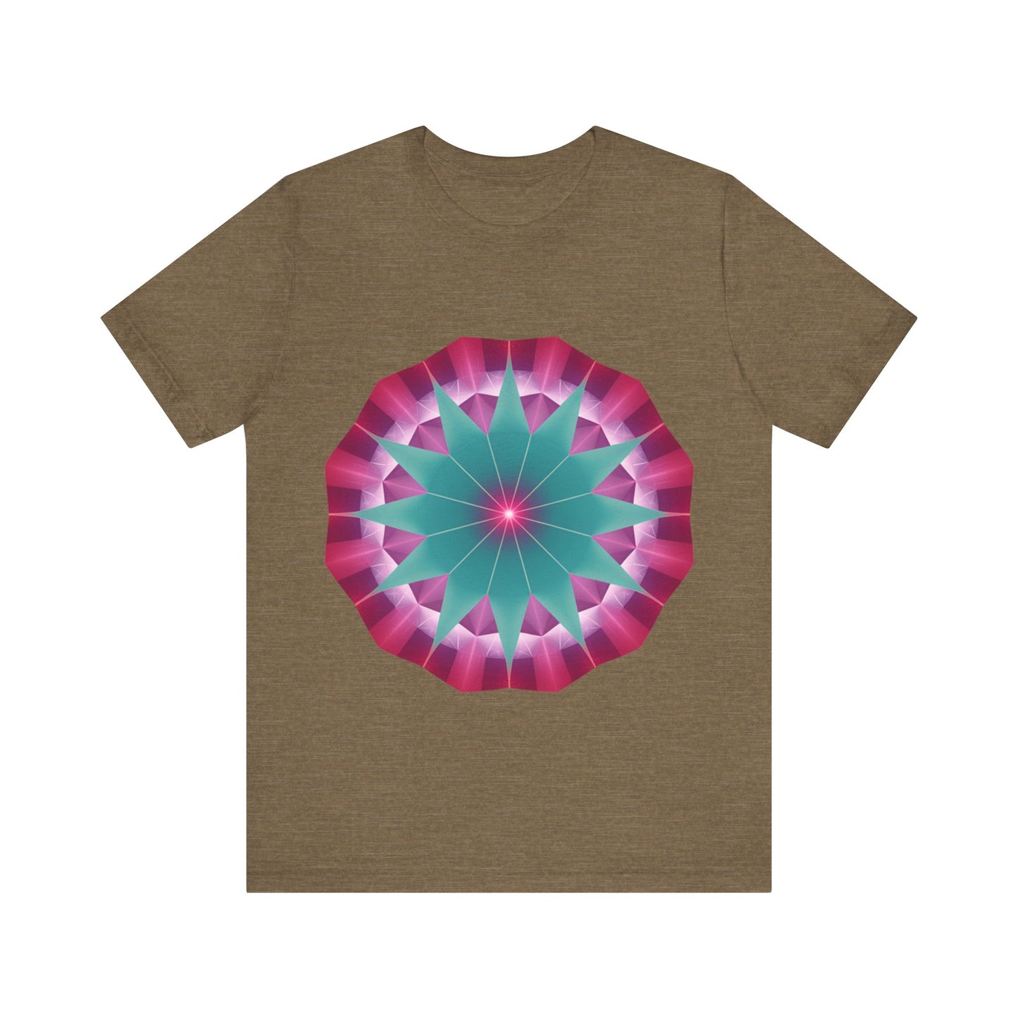 Vibrant Mandala T-Shirt, Graphic Tee, Casual Wear, Gifts for Art Lovers, Meditation Apparel, Festival Outfit