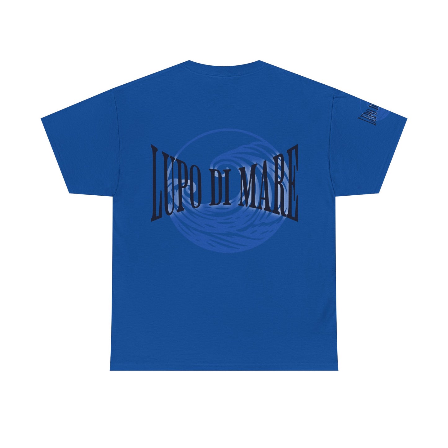Camiseta de algodón grueso Lupo di Mare: camiseta gráfica Ocean Vibes