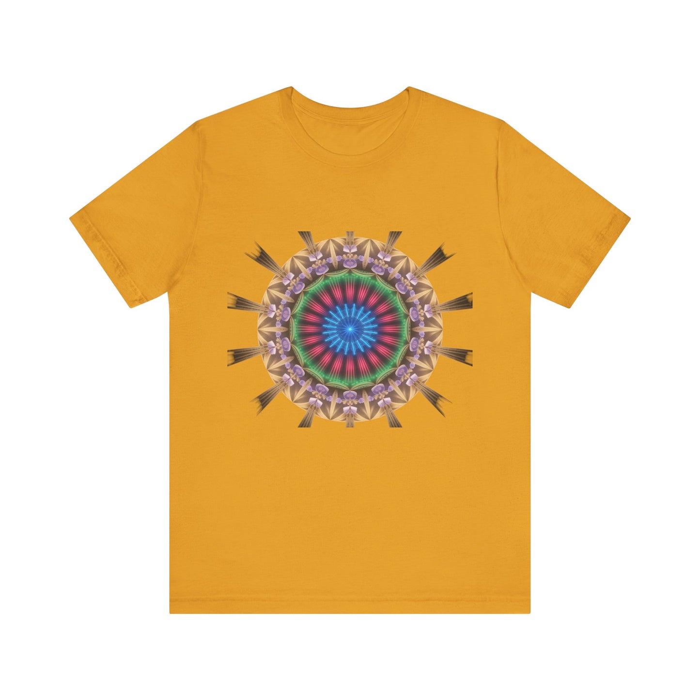 Vibrant Mandala Women Tee, Festival Wear, Boho Style, Casual Summer Tee, Gift for Friends