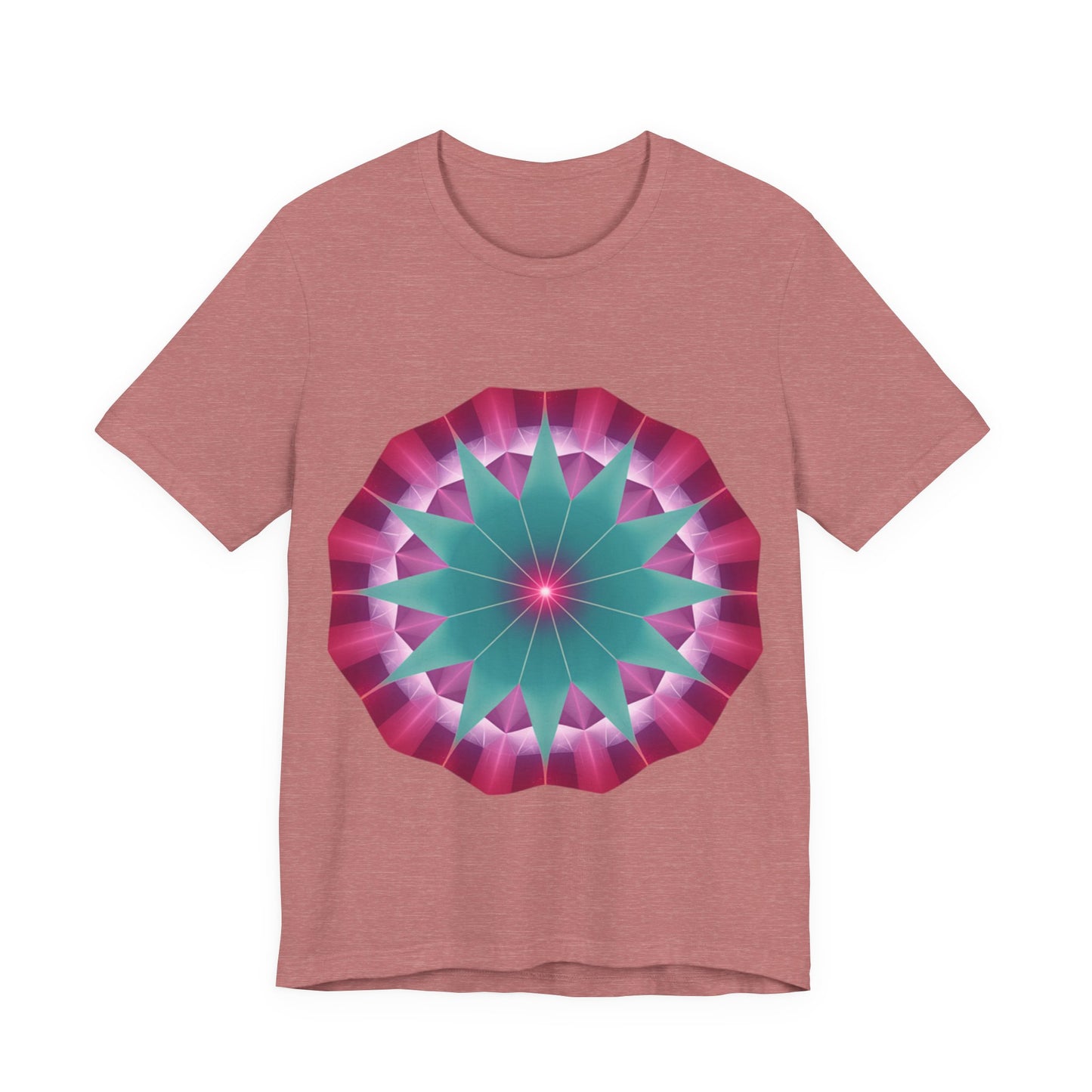 Vibrant Mandala T-Shirt, Graphic Tee, Casual Wear, Gifts for Art Lovers, Meditation Apparel, Festival Outfit
