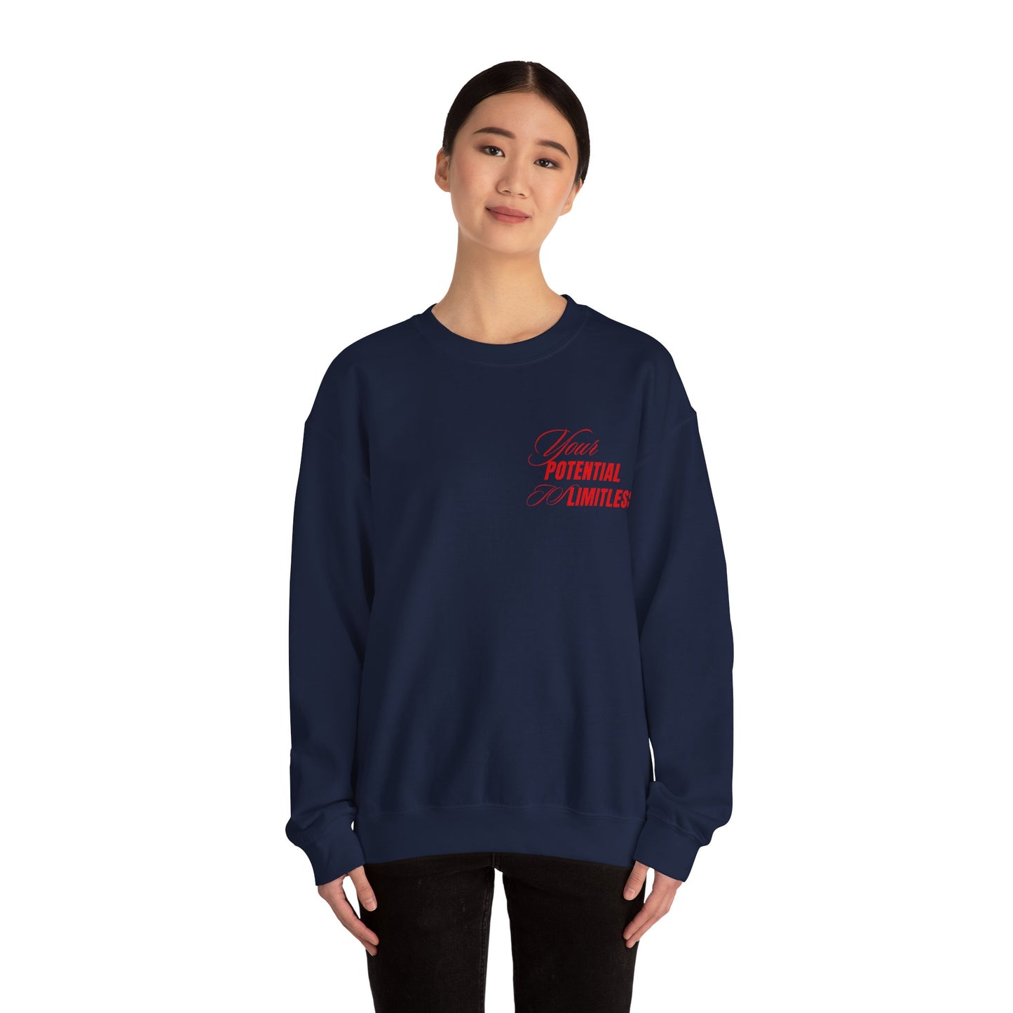 Inspirational Crewneck Sweatshirt - "Your Potential is Limitless"