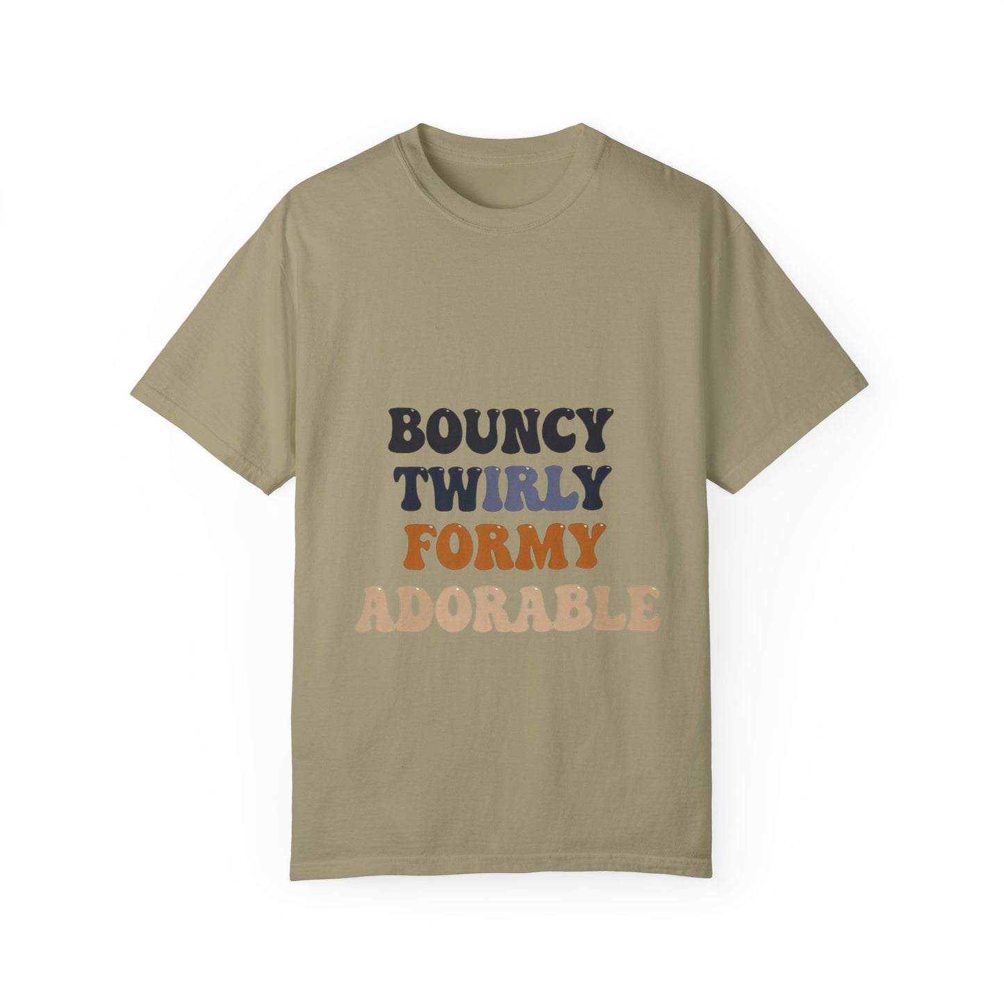 Bouncy Twirly Adorable T-Shirt – Men Garment-Dyed Tee for Fun Lovin' Souls