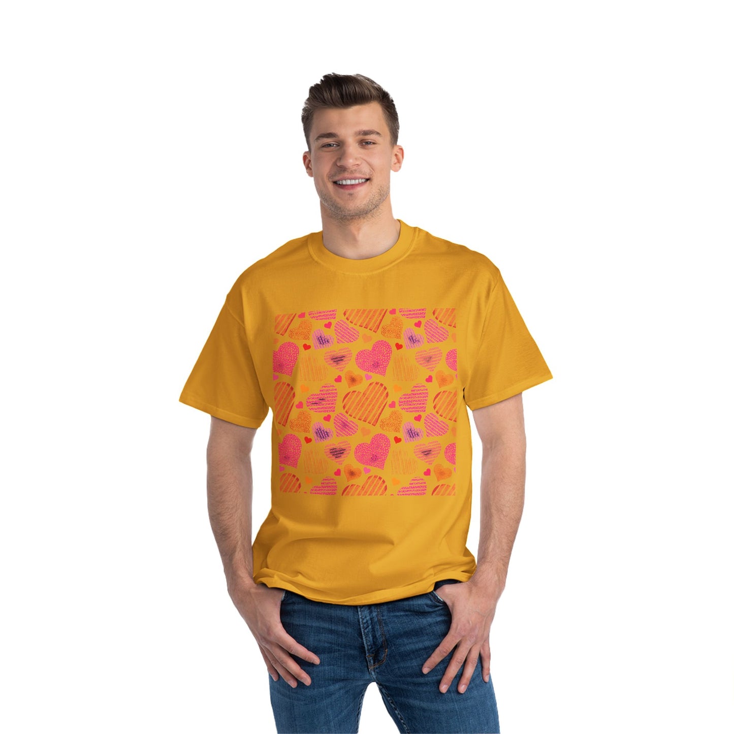 Cute Heart Pattern Short-Sleeve T-Shirt