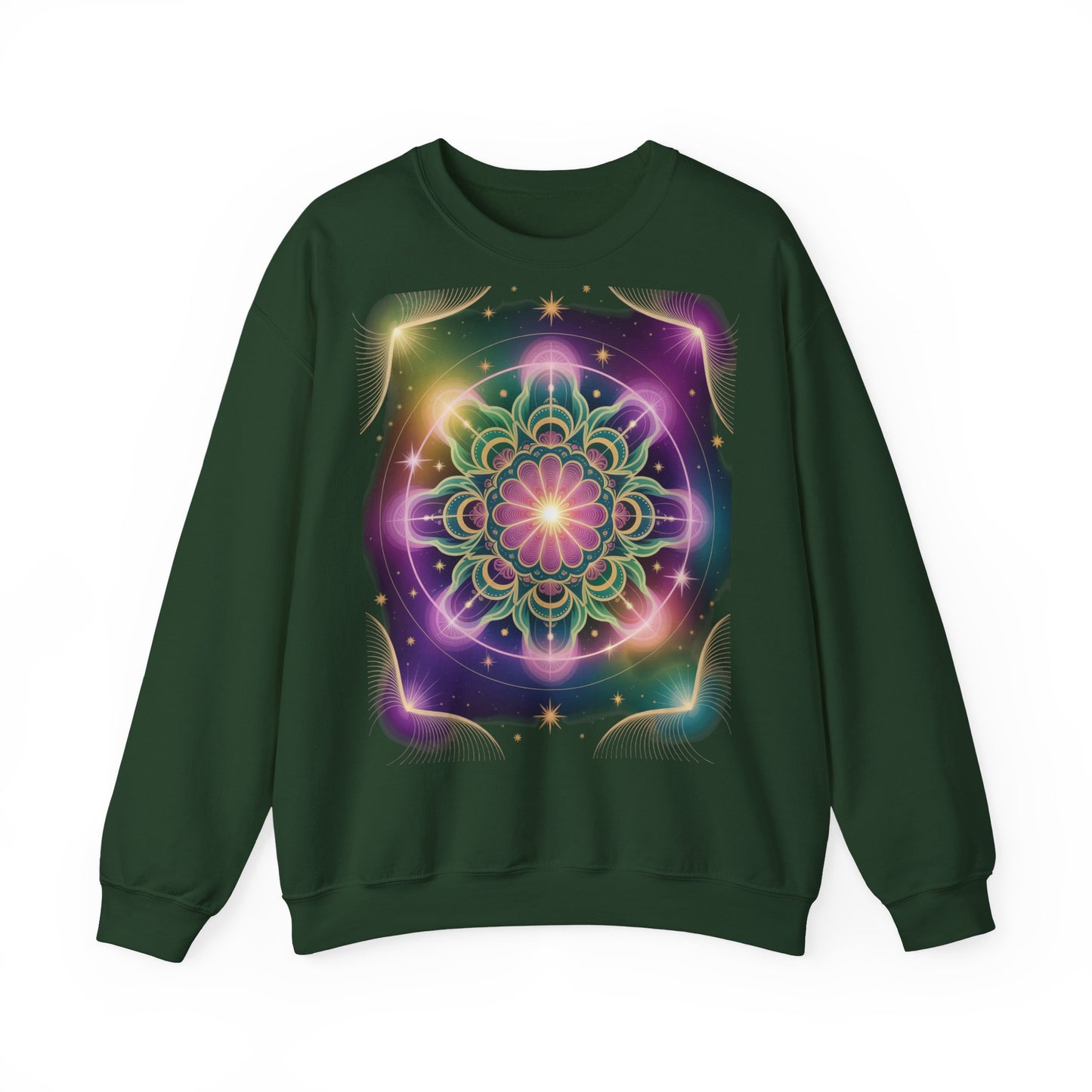Cosmic Mandala Sweatshirt | Women's Crewneck | Soft Heavy Blend | Ideal for Cozy Nights, Meditation, Festivals, Gifts