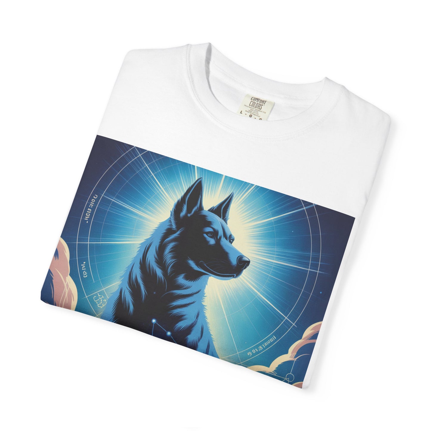 Cosmic Canine Men's T-shirt | Starry Dog Graphic Tee, Animal Lover Gift, Soft Cotton Top, Casual Wear, Unique Pet Shirt