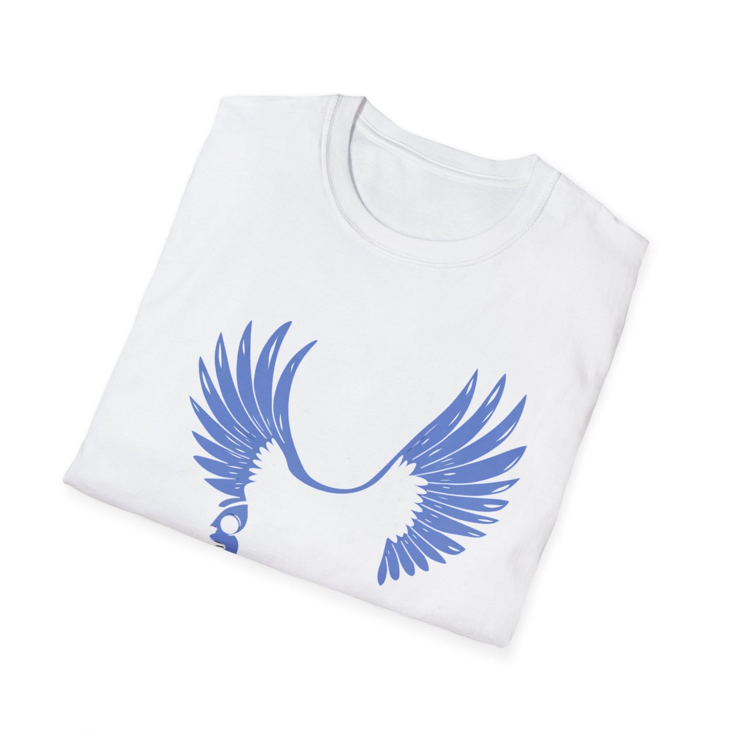 Blue Bird Graphic Womens T-Shirt, Casual Wear, Gift for Bird Lovers, Nature-Themed Apparel, Comfortable Everyday Tee