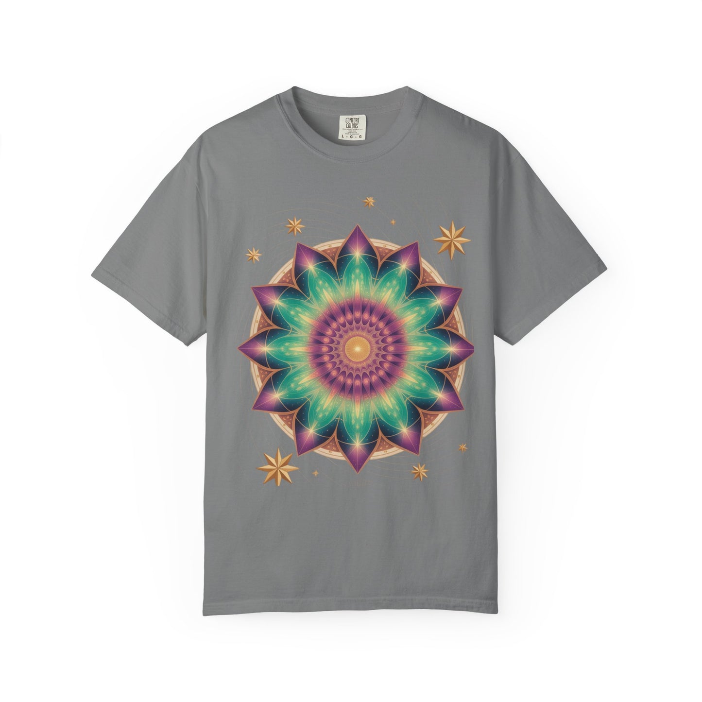 Tie-Dye Mandala T-Shirt, Spiritual Apparel, Bohemian Style Tee, Festival Wear, Eco-Friendly Fashion